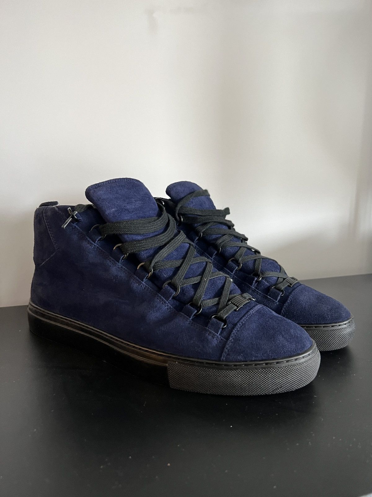 Balenciaga Balenciaga Arena Suede (Dark blue) Size US 10 / EU 43 - 2 Thumbnail