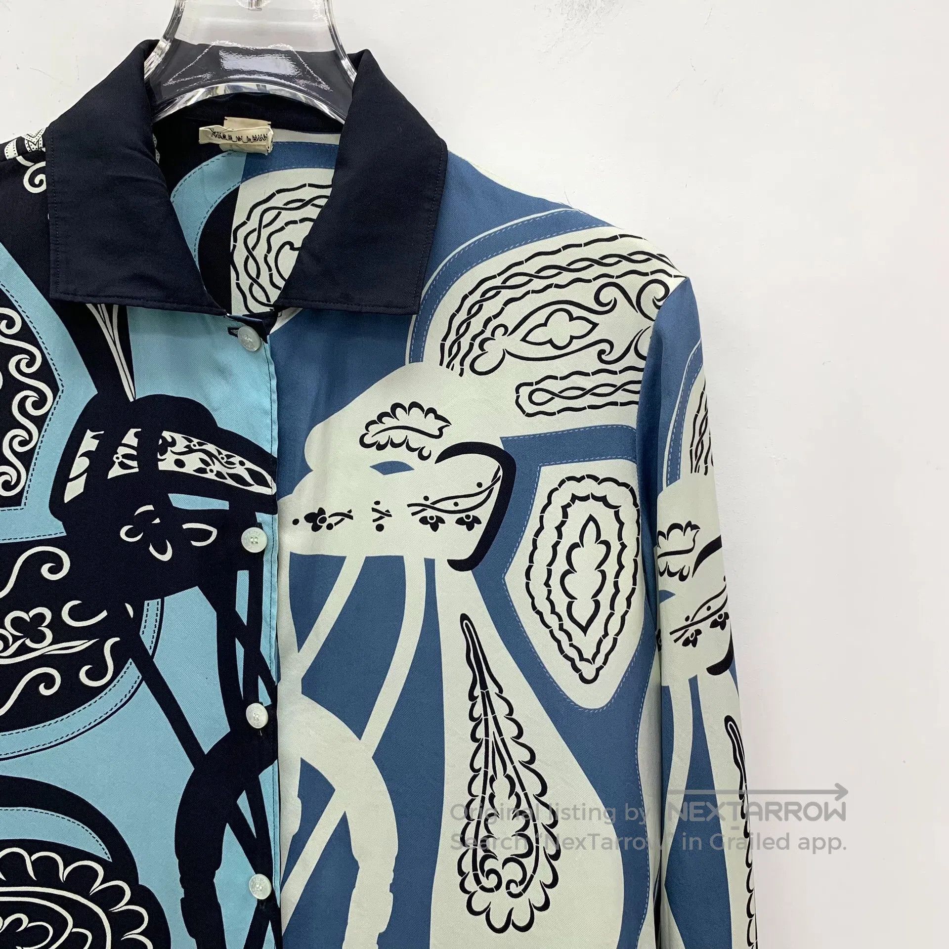 Hermes Hermes Colorful pattern printed mulberry silk lapel single Size XXS / US 00 / IT 34 - 3 Thumbnail