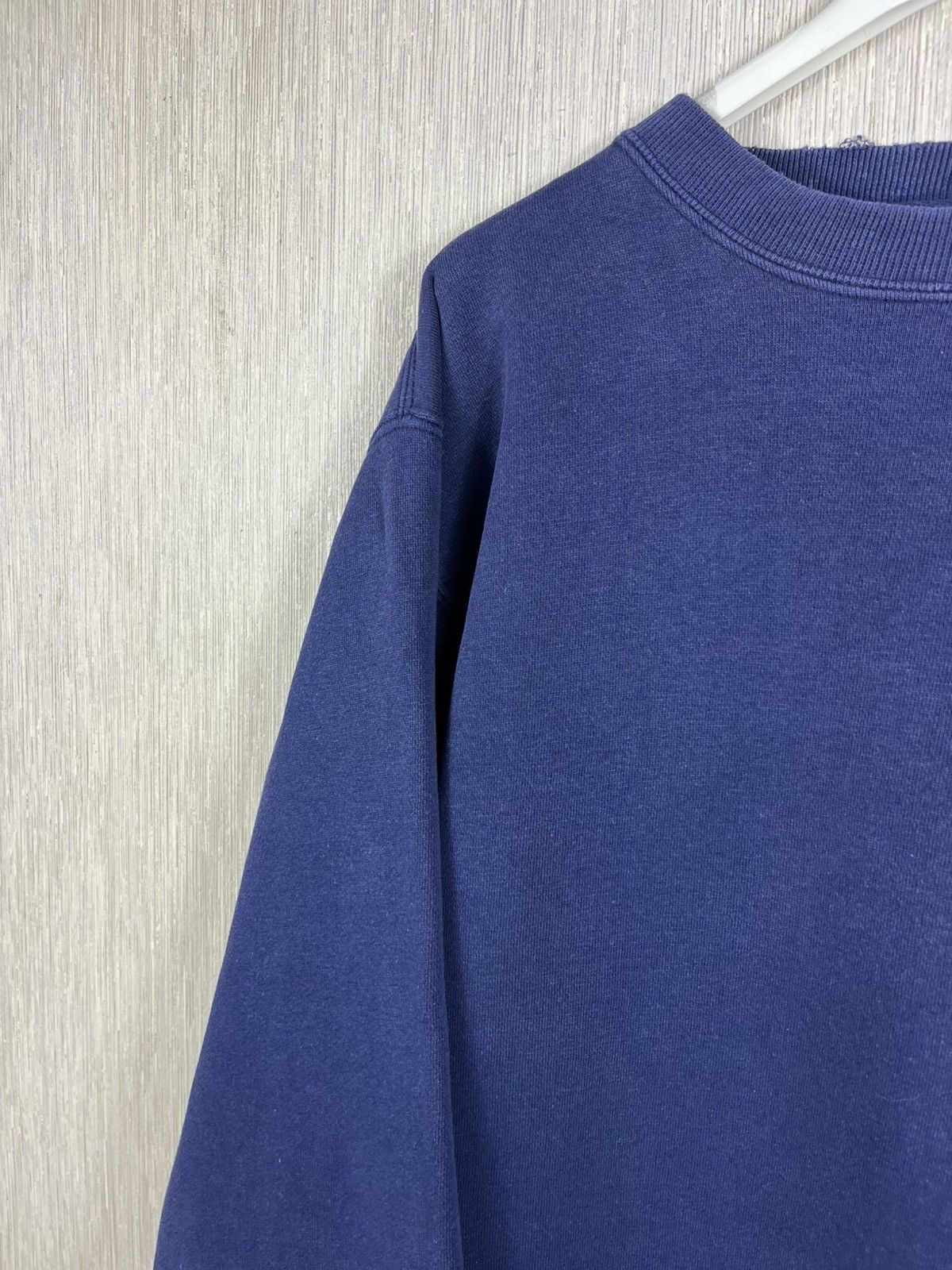 Stussy Vintage 80s Stussy basic chest logo navy distressed crewneck Size US M / EU 48-50 / 2 - 11 Thumbnail