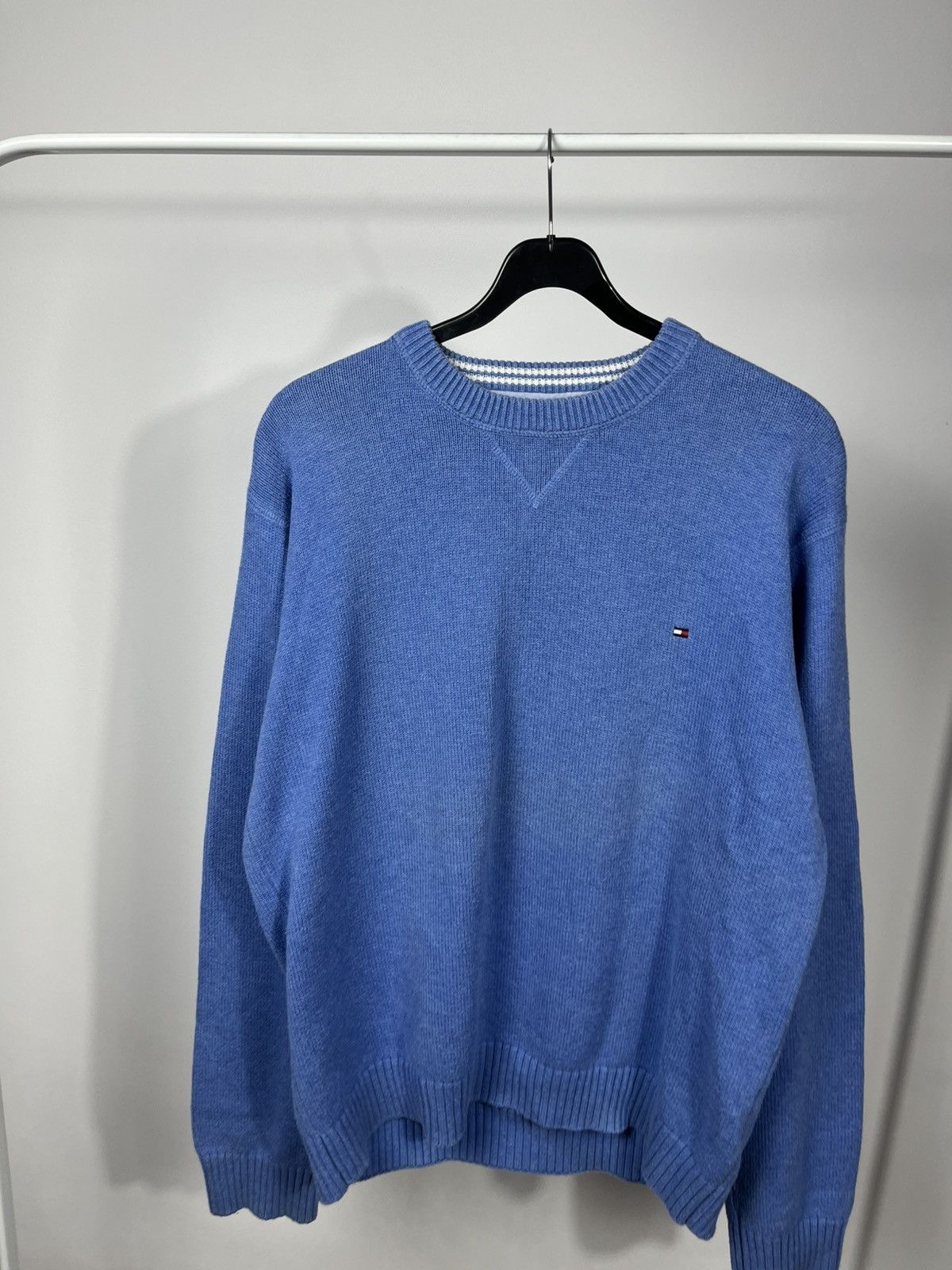 Tommy Hilfiger Vintage Tommy Hilfiger Heavy Knit Sweater Blue Size L Thick Size US L / EU 52-54 / 3 - 2 Thumbnail