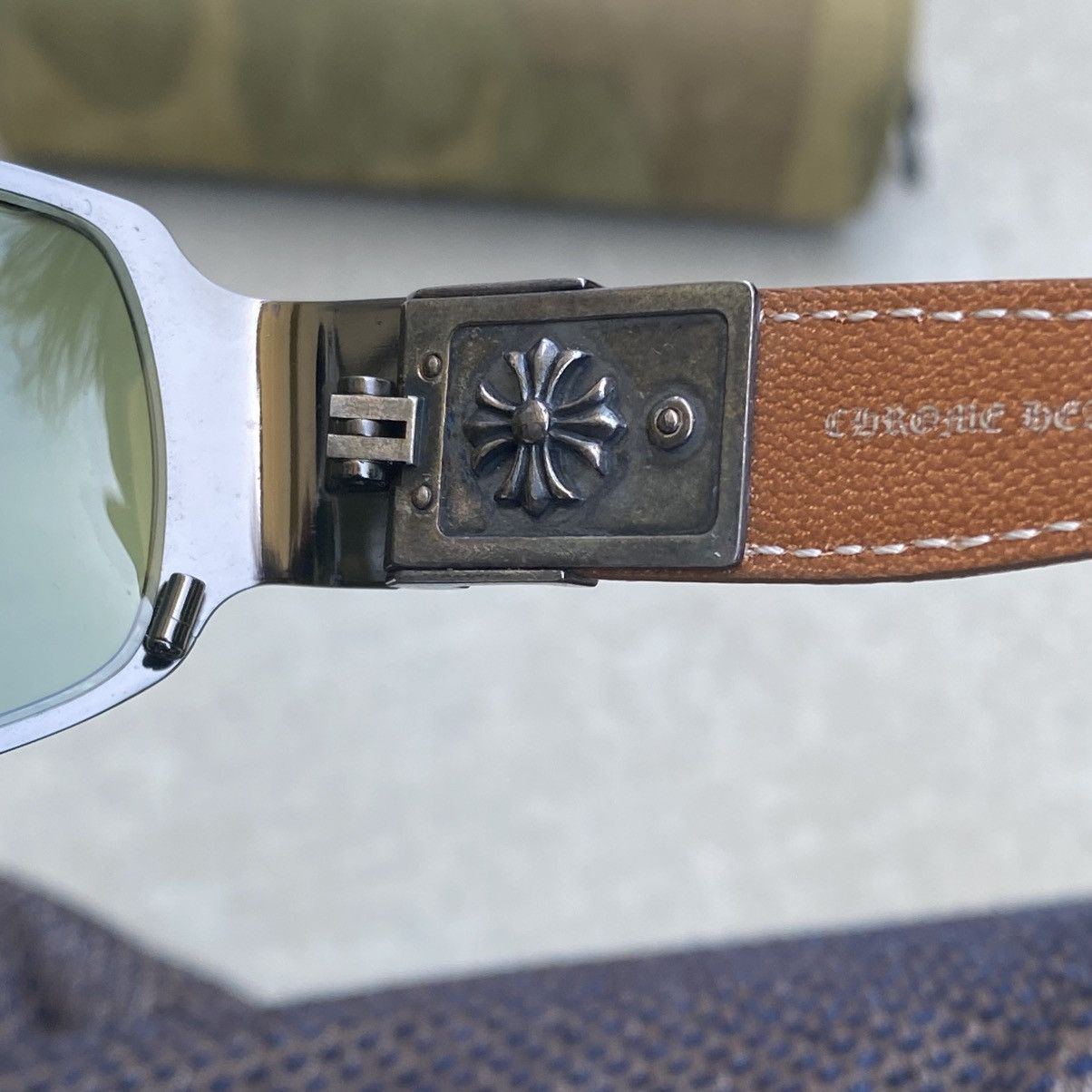 Chrome Hearts Chrome Hearts Deviant II Brown Arms Green Lense Sunglasses Size ONE SIZE - 9 Thumbnail