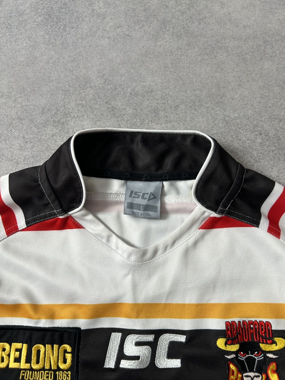 Sterling Ruby Vintage ISC Bradford bulls Rugby shits jersey mens Size US L / EU 52-54 / 3 - 3 Thumbnail