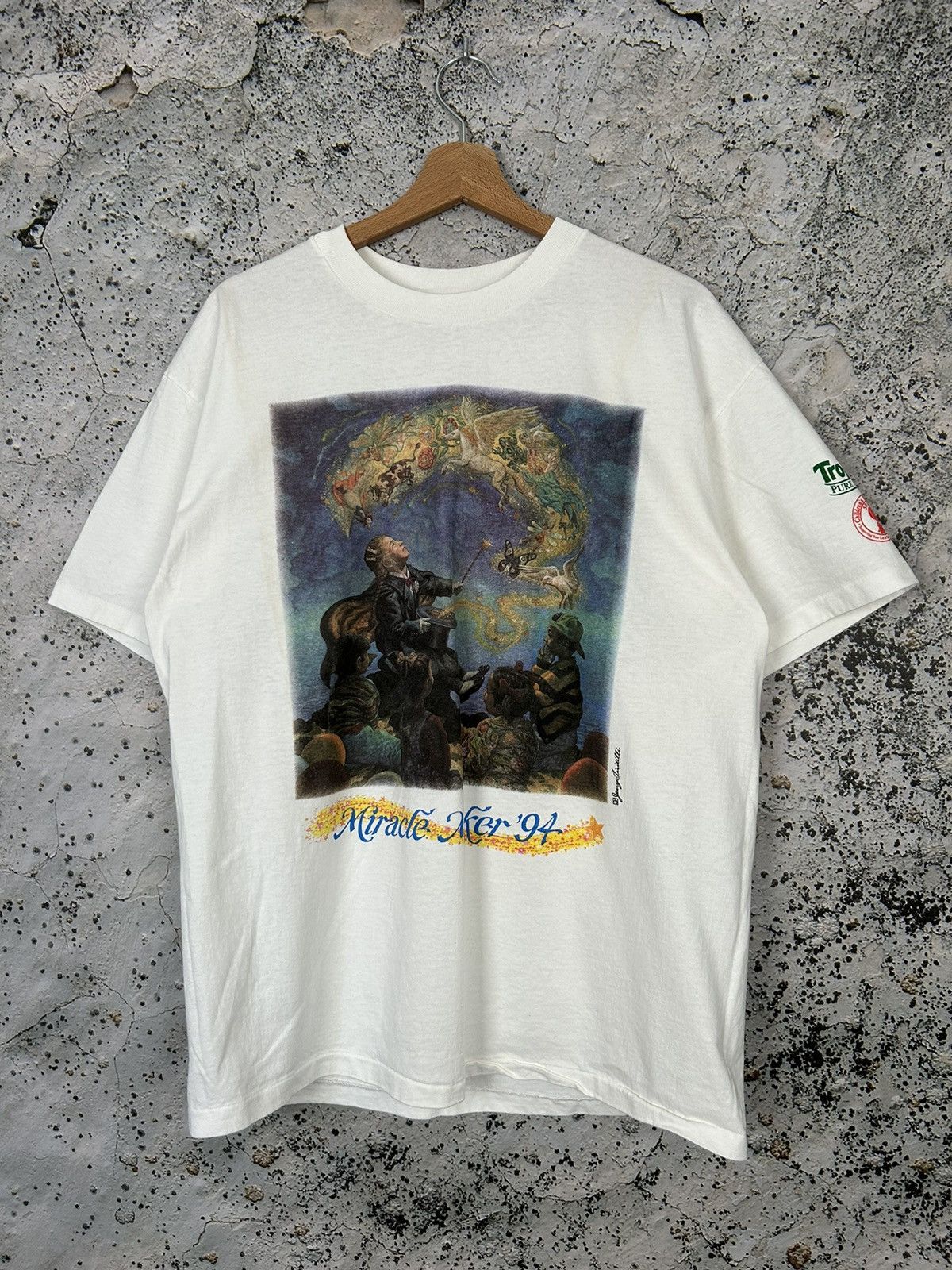 Band Tees × Vintage Vintage 90s Graphic Tee Miracle 1994 Wizard Artwork Size US L / EU 52-54 / 3 - 1 Thumbnail