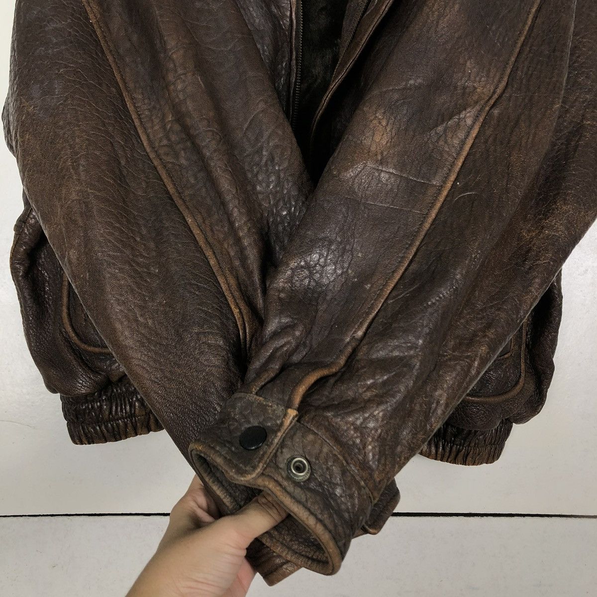 Genuine Leather 🔥VINTAGE FLY LEATHER JACKET YARD SELECTION ISSEY MIYAKE Size US M / EU 48-50 / 2 - 15 Thumbnail