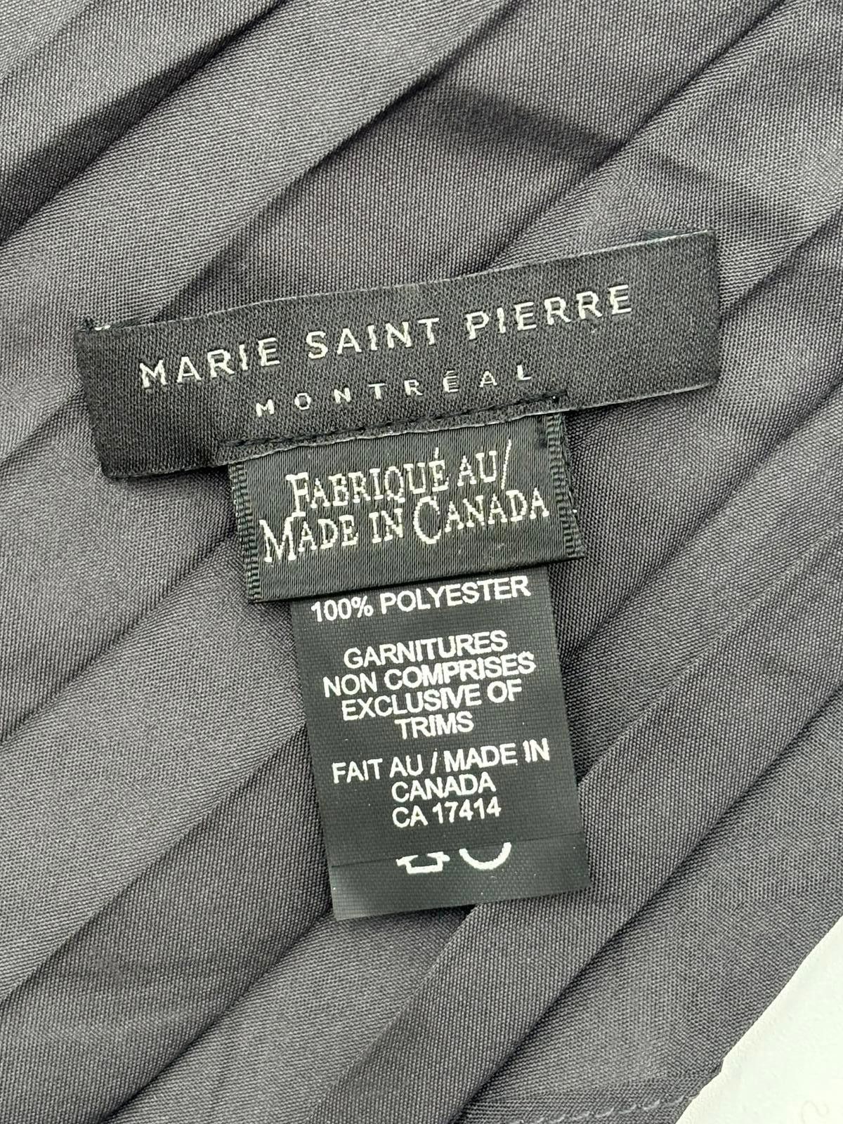 Designer MARIE SAINT PIERRE Ruffled Black Scarf Size ONE SIZE - 2 Thumbnail
