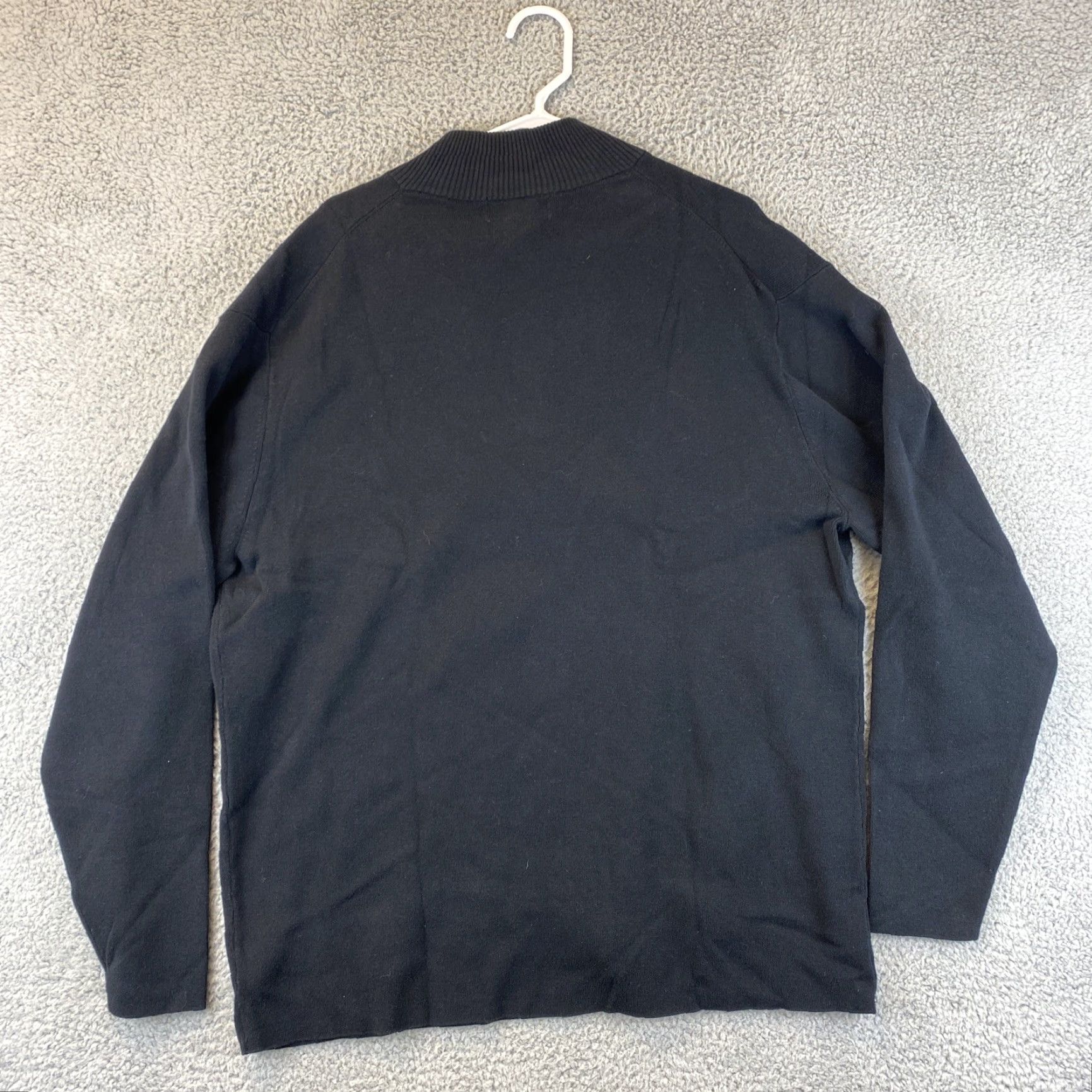 Vintage Miglior Pullover Mens XL Navy Blue 1/2 Zip Mock Neck Zip Military 66-31 Size US XL / EU 56 / 4 - 7 Thumbnail