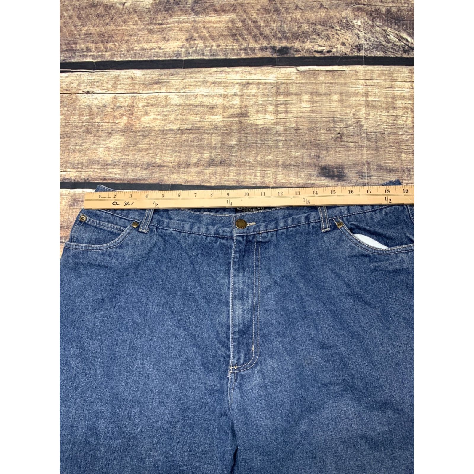 Vintage Canyon Creek Jeans Men 40X32 Blue Straight Leg Regular Fit Fleece Lined Denim Cotton 5-Pocket Belt Loops Mid Rise Vintage: No Womens/Mens Size US 40 / EU 56 - 5 Thumbnail