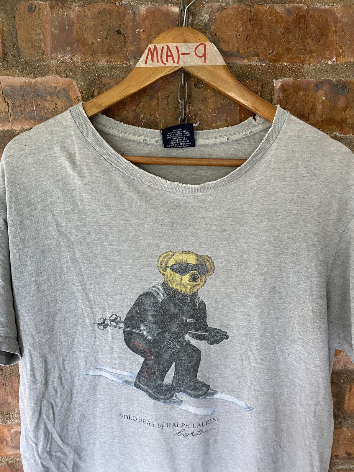 Polo Ralph Lauren 1990s Polo Bear Polo Ski tee Size US M / EU 48-50 / 2 - 3 Thumbnail