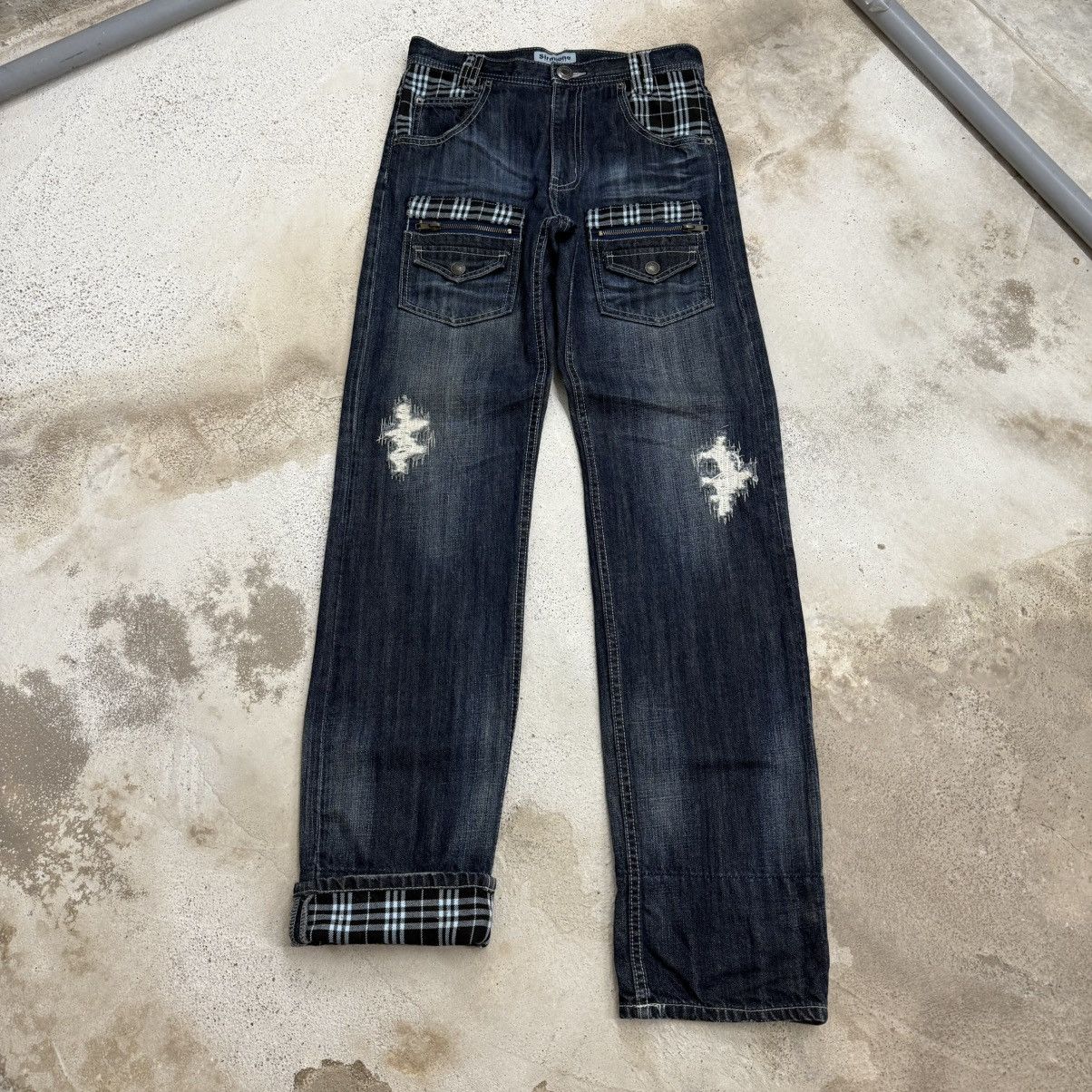 Japanese Brand Sirmione Heavy Stitch Distressed Multipocket Japan Denim Size US 28 / EU 44 - 2 Thumbnail