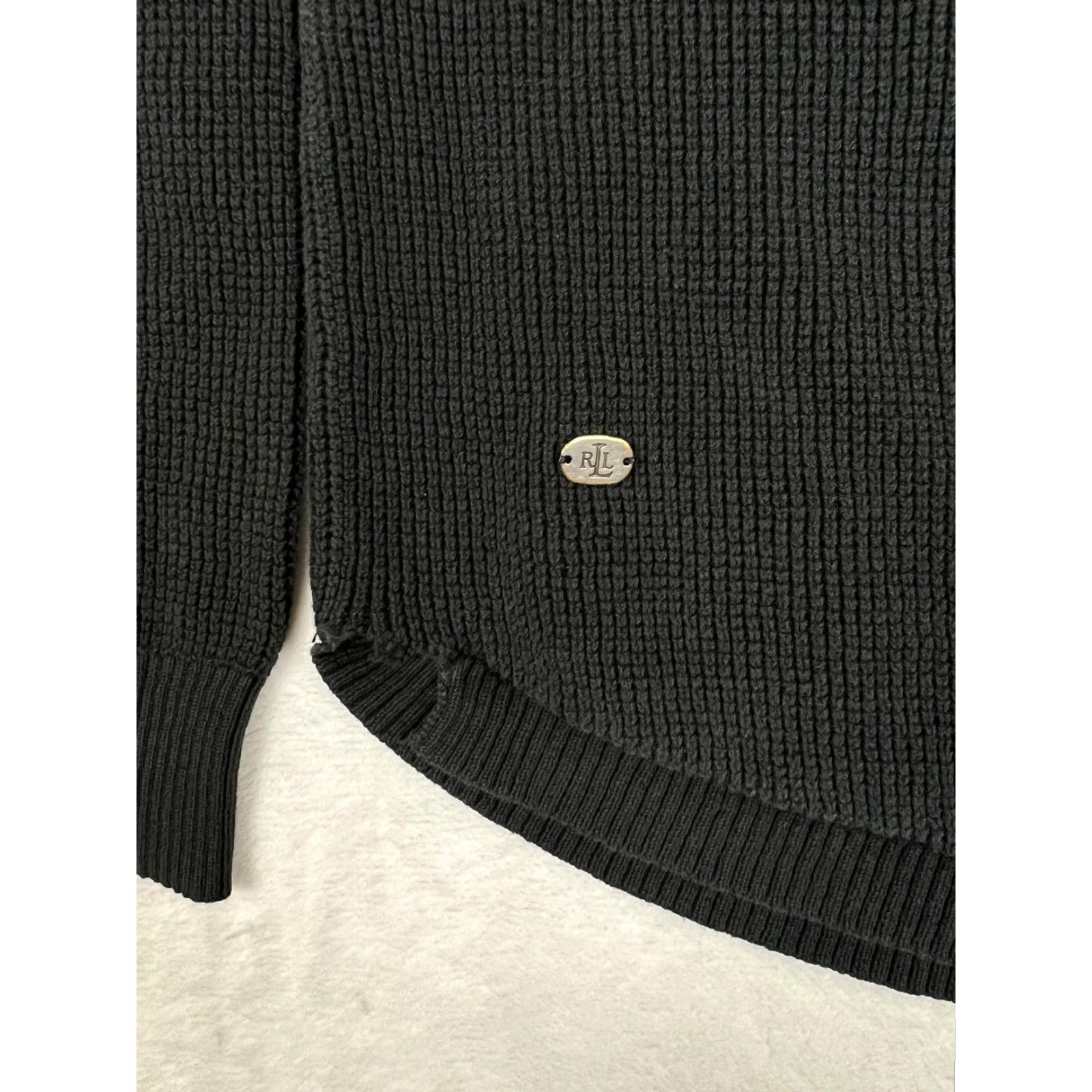 Ralph Lauren Lauren Ralph Lauren Sweater Womens Medium Gray Hooded Knit Raglan Logo Pullover Size M / US 6-8 / IT 42-44 - 2 Thumbnail