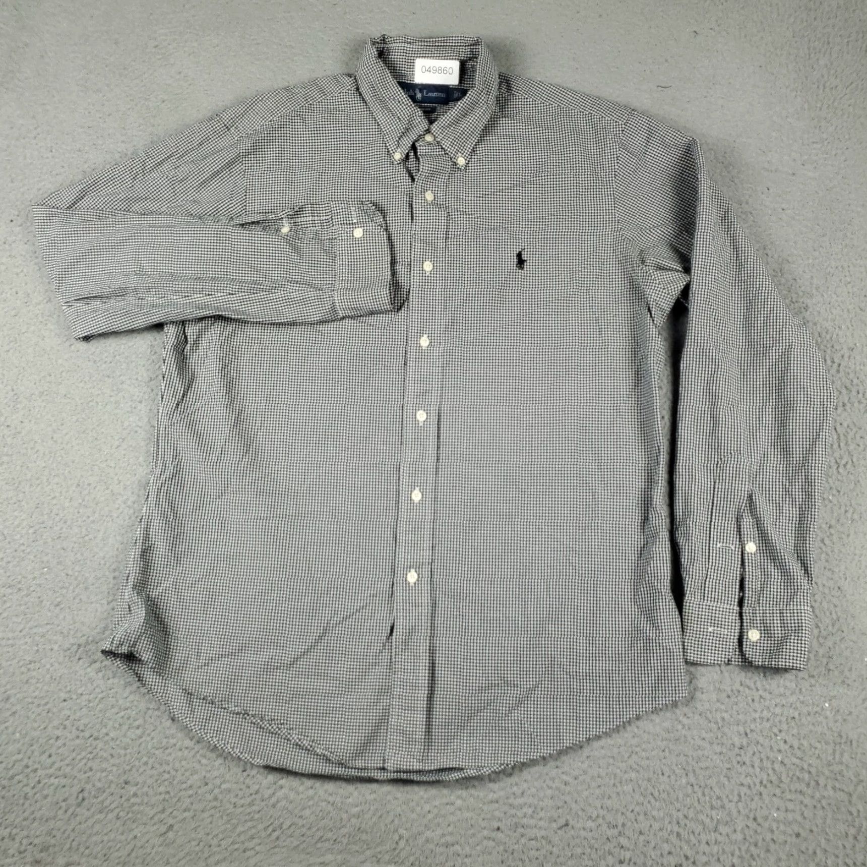 Ralph Lauren Ralph Lauren Button Up Shirt Mens Large Gray Check Long Sleeve Cotton Casual Modern Size US L / EU 52-54 / 3 - 3 Thumbnail