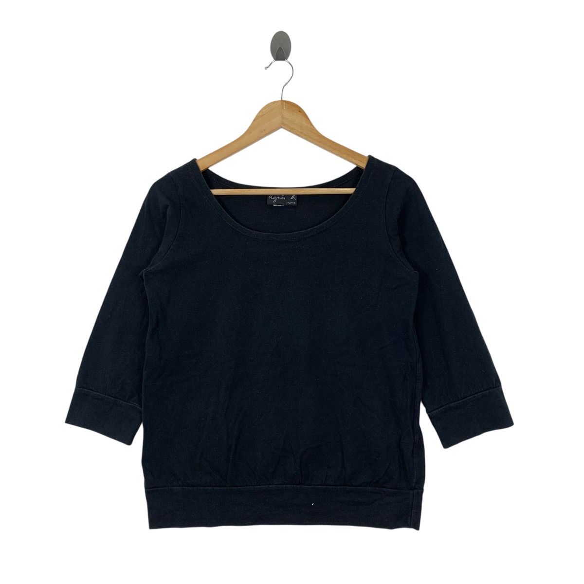 agnes b. AGNES B PARIS Sport French Brand Plain Long Sleeve Shirt Size S / US 4 / IT 40 - 1 Thumbnail