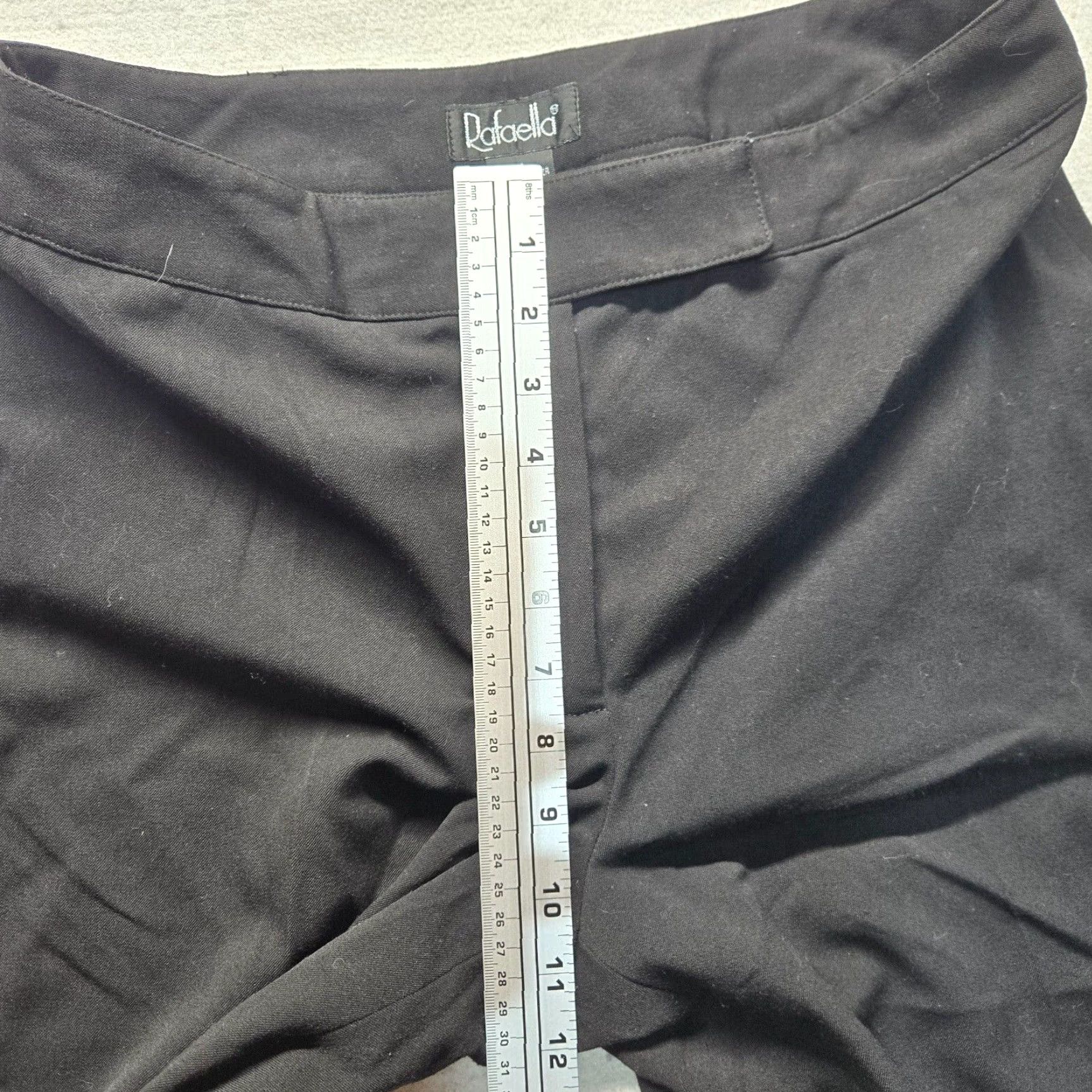 Vintage Rafaella Solid Black Dress Business Pants Rayon Adult Women's Size 10 Pants Size 32" / US 10 / IT 46 - 5 Thumbnail