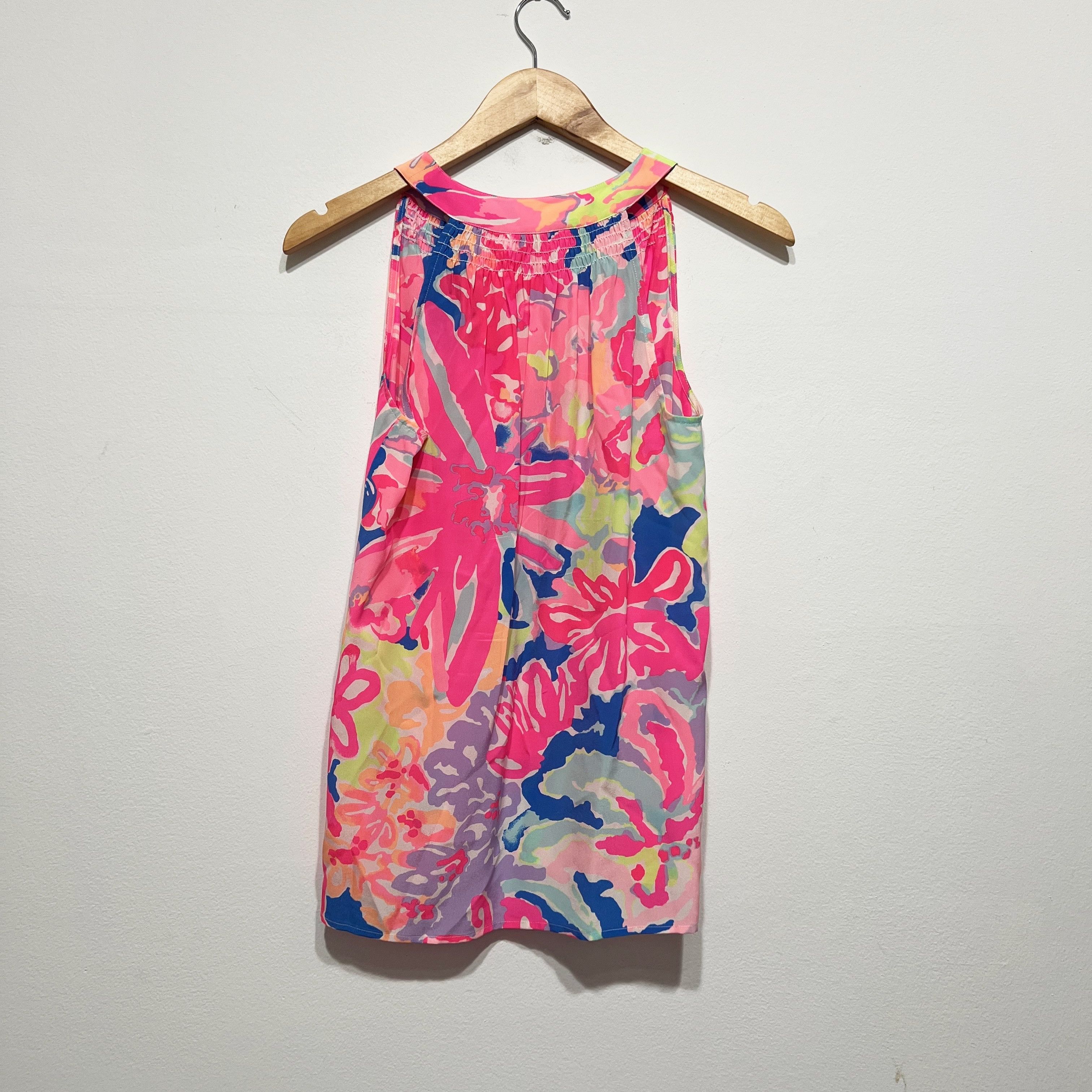 Lilly Pulitzer Lilly Pulitzer Bailey Silk Chiffon Sleeveless Size XS / US 0-2 / IT 36-38 - 4 Thumbnail