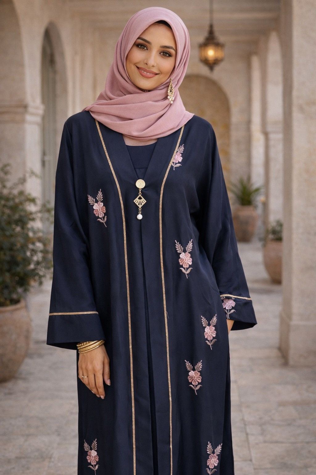 & Other Stories Abaya/ Long Embroidered Dress Size M / US 6-8 / IT 42-44 - 1 Preview