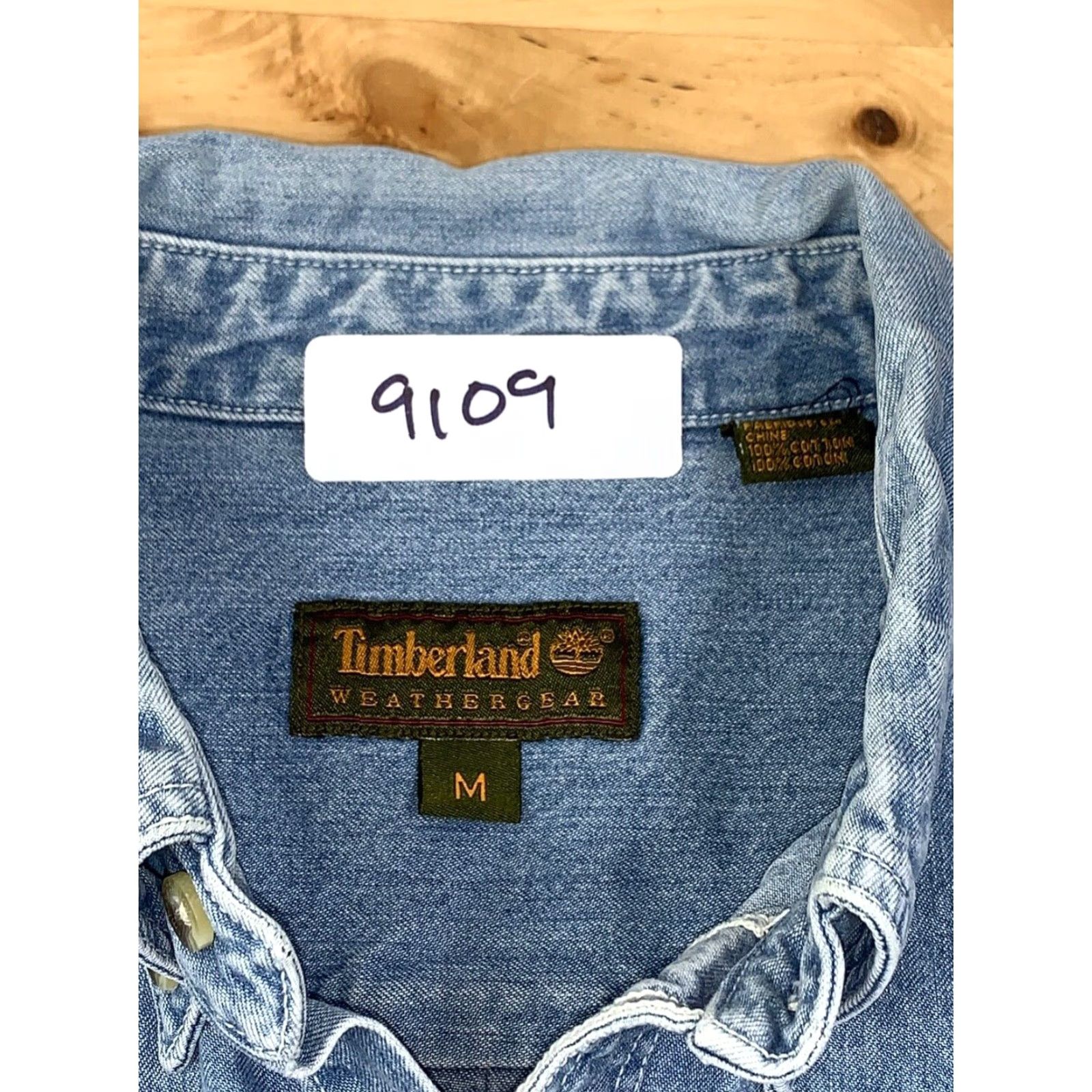 Timberland VINTAGE Timberland Shirt Mens M Denim Rugged Fit Button-Down Long Sleeve Blue Casual Workwear 90s Western Classic Mens Size US M / EU 48-50 / 2 - 2 Thumbnail