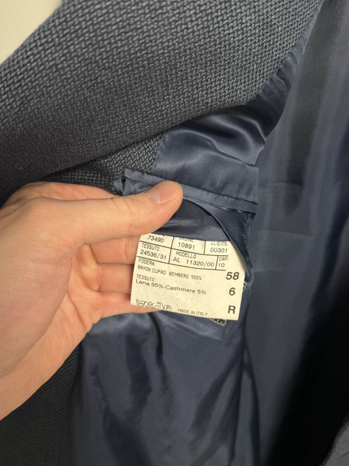 Canali Canali Blazer Men’s Blue Luxury Lana 58-R Size Size 54L - 14 Thumbnail