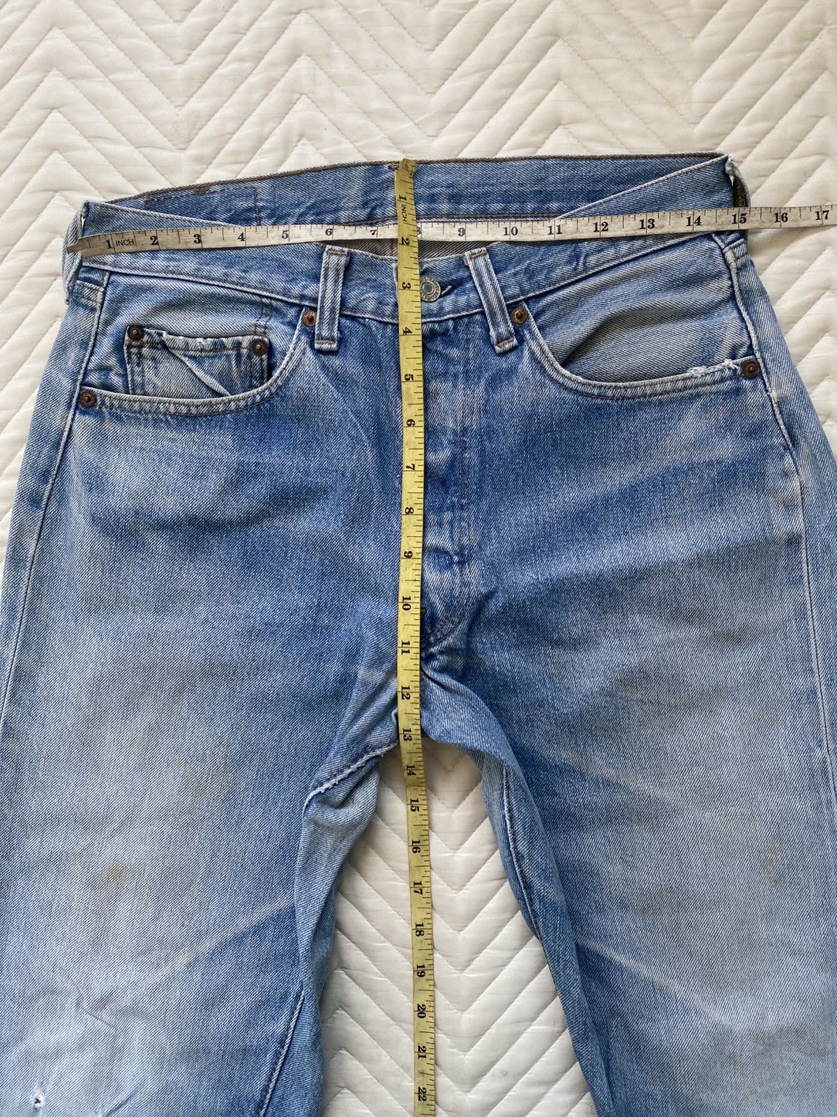 Levi's True Vintage 70s Levis 501 Small E Selvedge Size US 30 / EU 46 - 3 Thumbnail