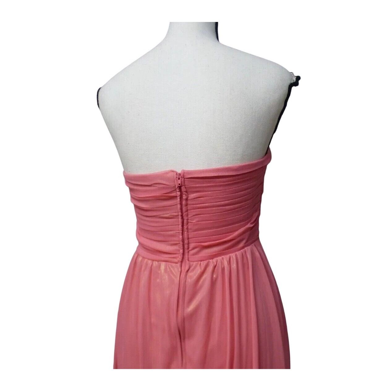 Other Teeze Me Junior’s Ruched Chiffon Sweetheart Gown, Guava Col Size ONE SIZE - 11 Thumbnail