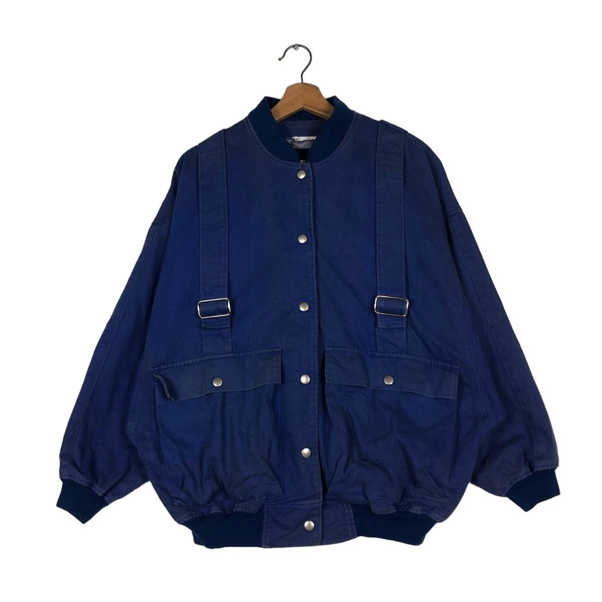 Japanese Brand 🔥VINTAGE PARACHUTE BONDAGE BIKER BOMBER JACKET SUNNY HOUSE Size US M / EU 48-50 / 2 - 3 Thumbnail