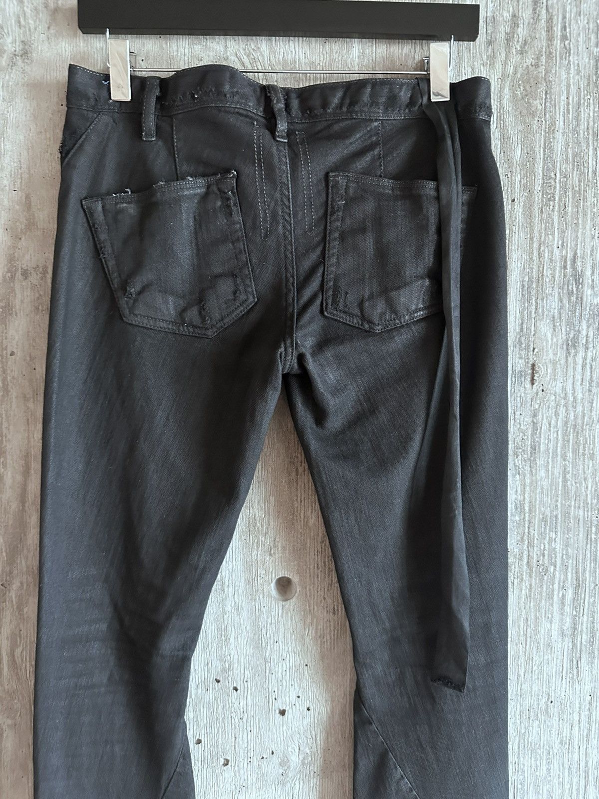 RICK OWENS SPIRAL DENIM WAXED FW09 CRUST