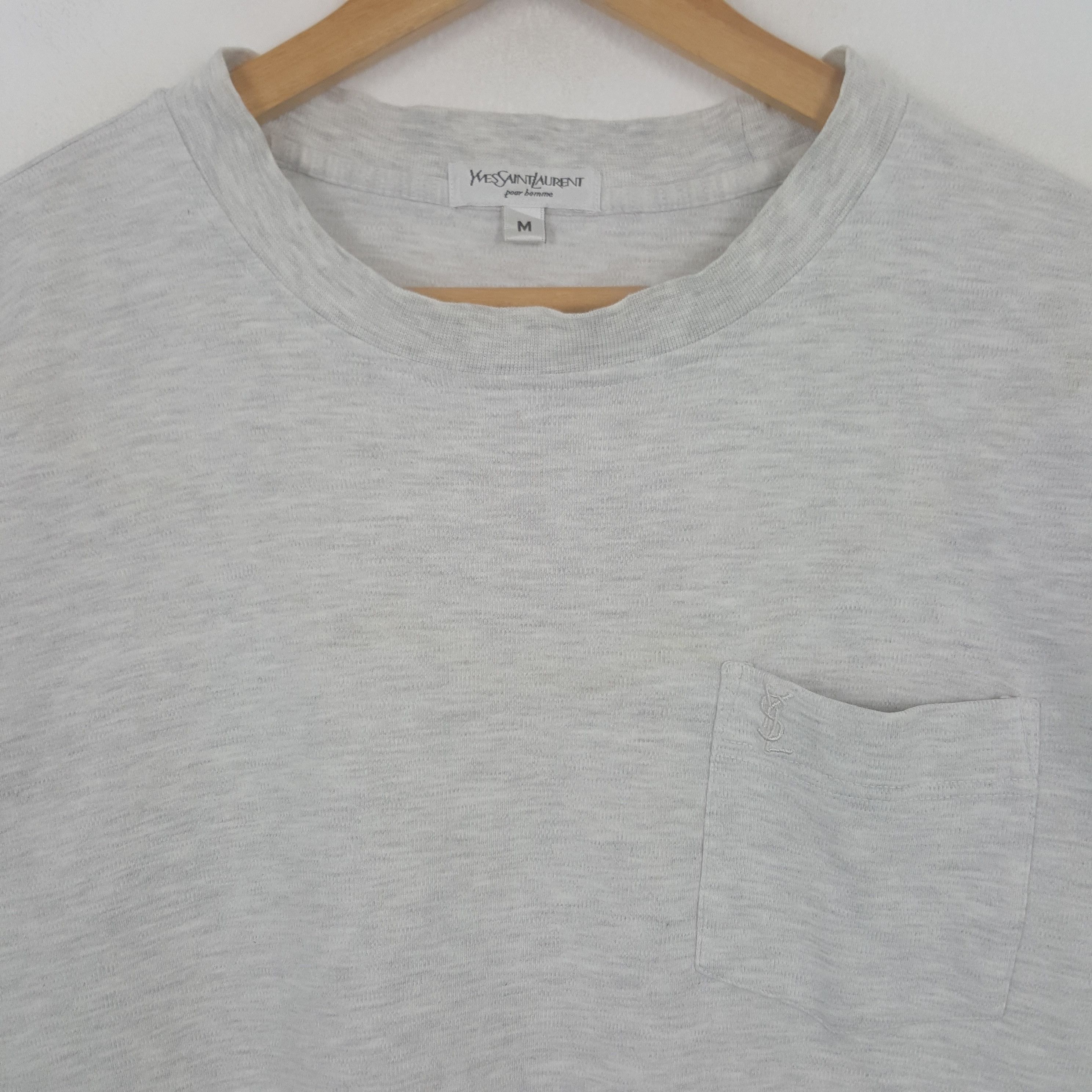 Vintage × Yves Saint Laurent Vintage Yves Saint Laurent Italian Brand Plain Tshirt Size US L / EU 52-54 / 3 - 2 Thumbnail