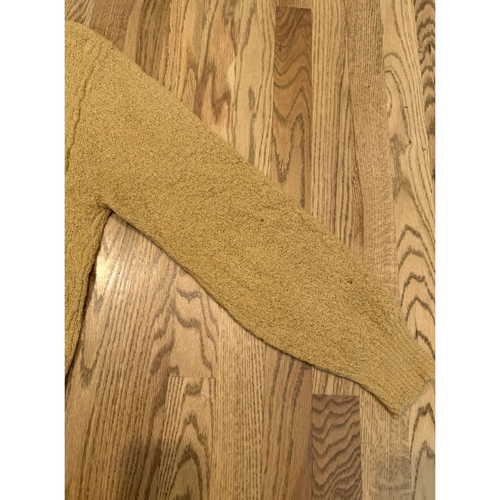Vintage VINTAGE Rob Scot Cardigan Sweater Mens Small Gold Mohair Wool Blend Long Sleeve V-Neck Button Front Cable-Knit Grunge 50s 60s True Vintage Mens Size US S / EU 44-46 / 1 - 6 Thumbnail