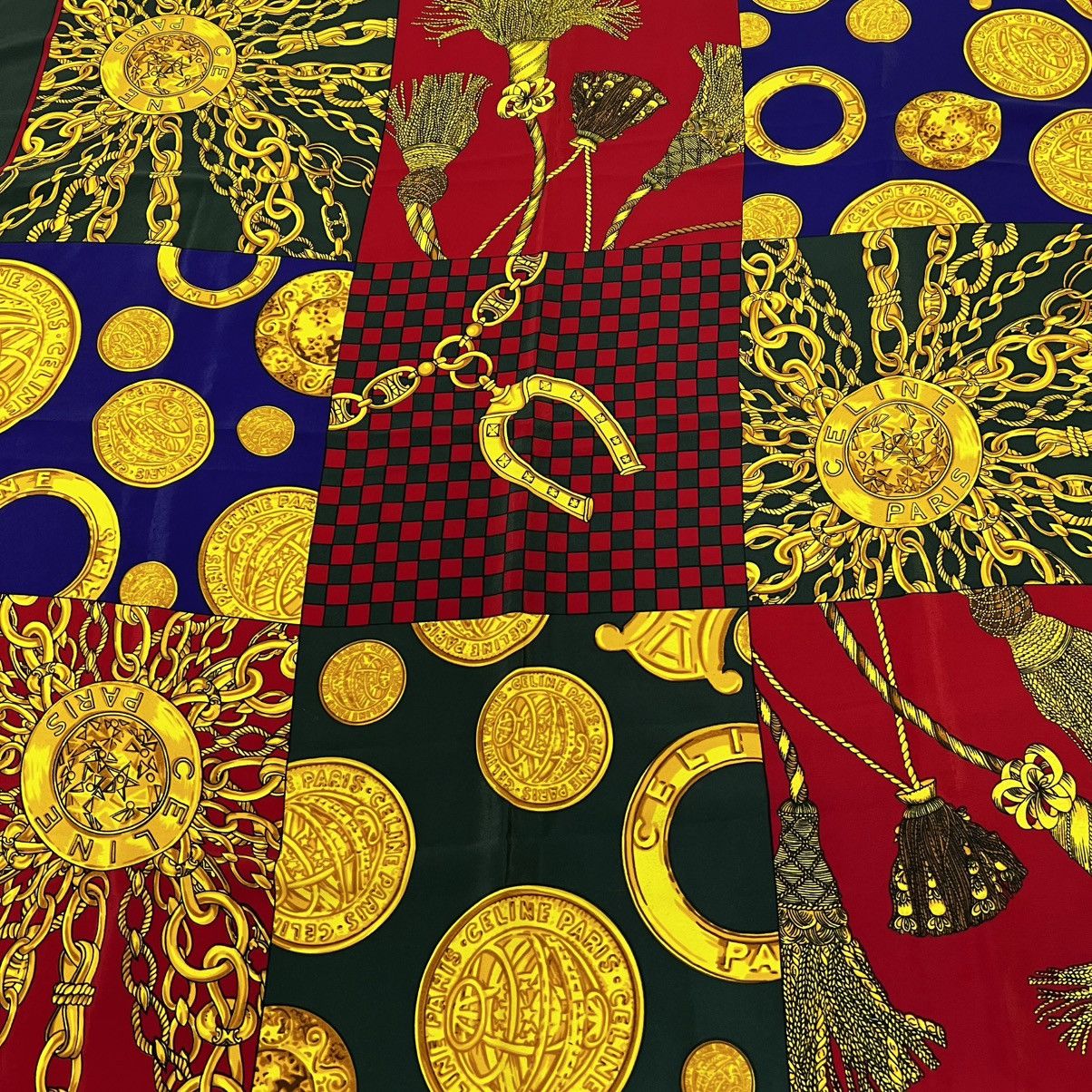 Celine × Vintage Vintage Celine Silk Scarve Scarf Size ONE SIZE - 10 Thumbnail