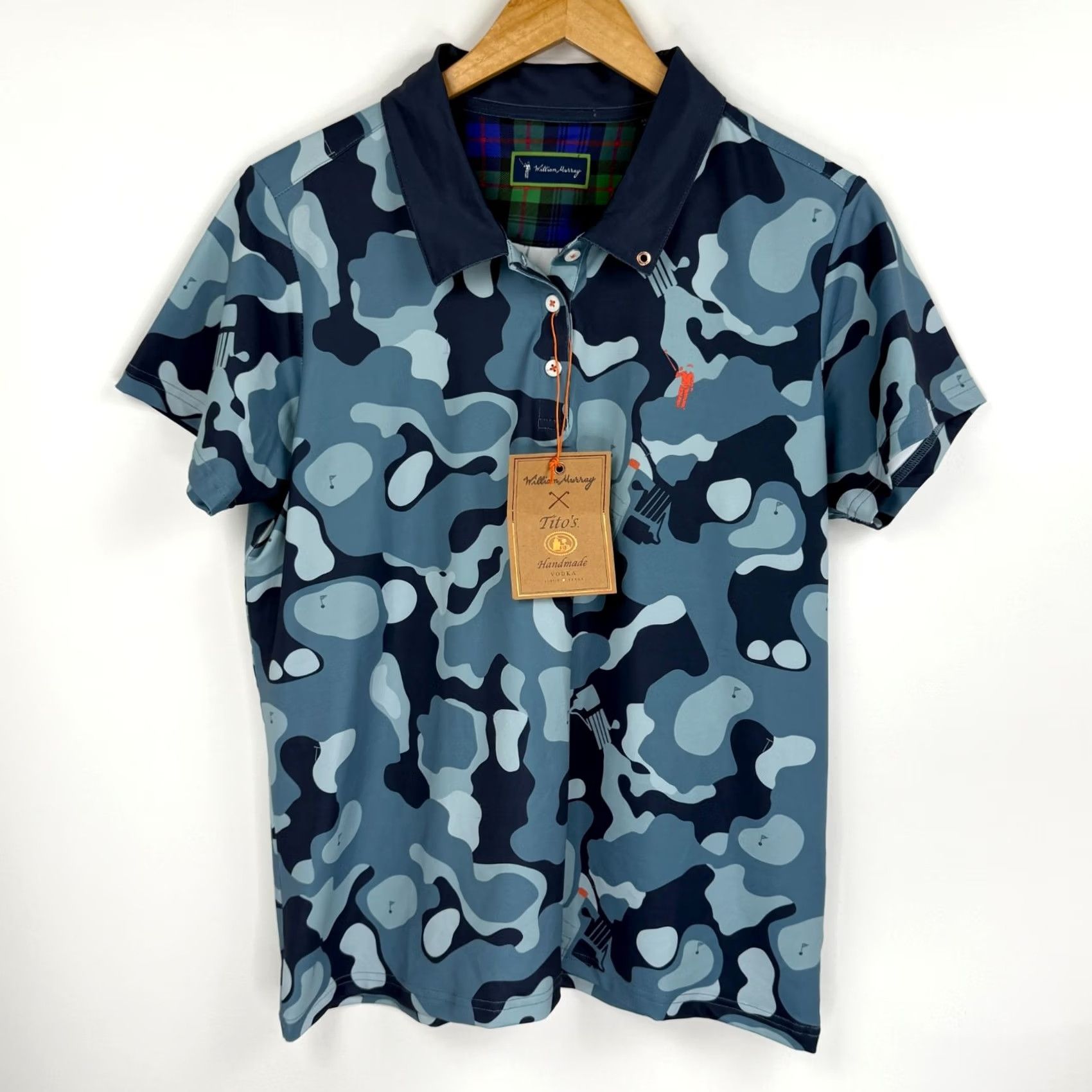 Gloverall William Murray Titos Vodka Shirt Womens XL Camo All Over Print Performance NWT Size XL / US 12-14 / IT 48-50 - 2 Thumbnail