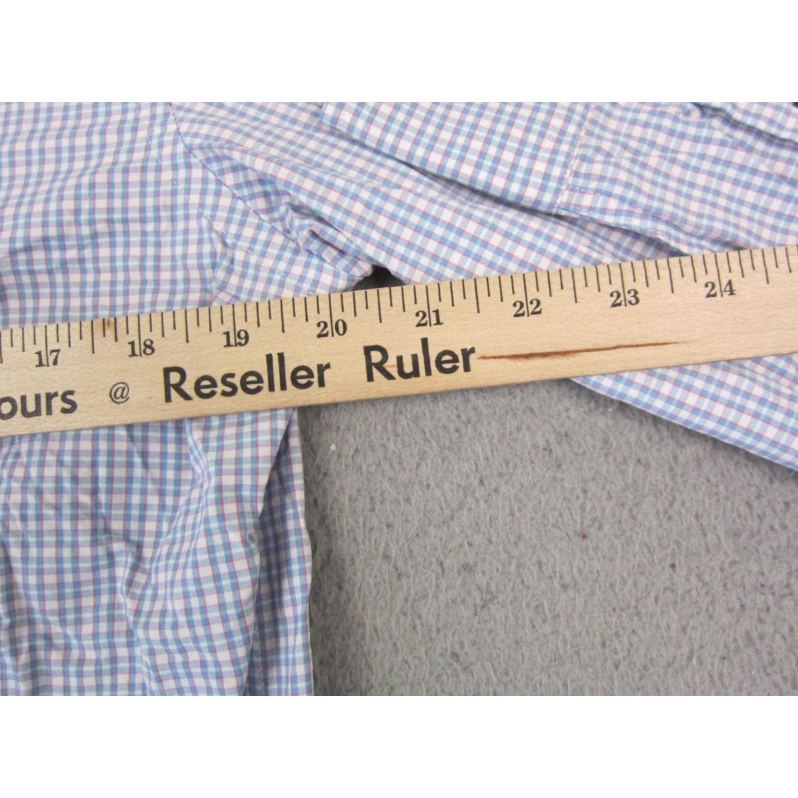 UNTUCKit UNTUCKit Shirt Large Blue Check Gingham Button Up Mens Formal Casual Button-Up Style Classic 70s? Size 42R - 6 Thumbnail