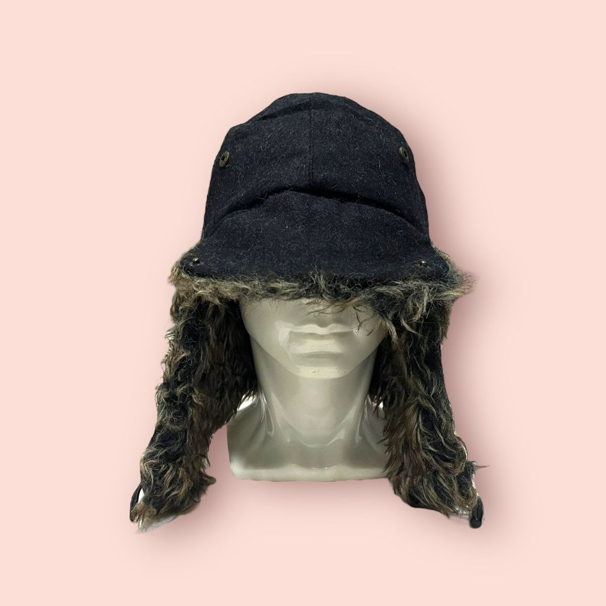If Six Was Nine × Japanese Brand VINTAGE FAUX FUR TRAPPER HAT ALT BEANIE Size ONE SIZE - 1 Thumbnail