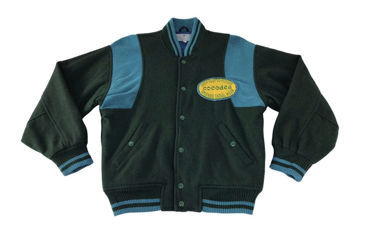 Vintage Vintage Cocodes Varsity Jacket Distressed Green Colour Style Size US M / EU 48-50 / 2 - 1 Thumbnail