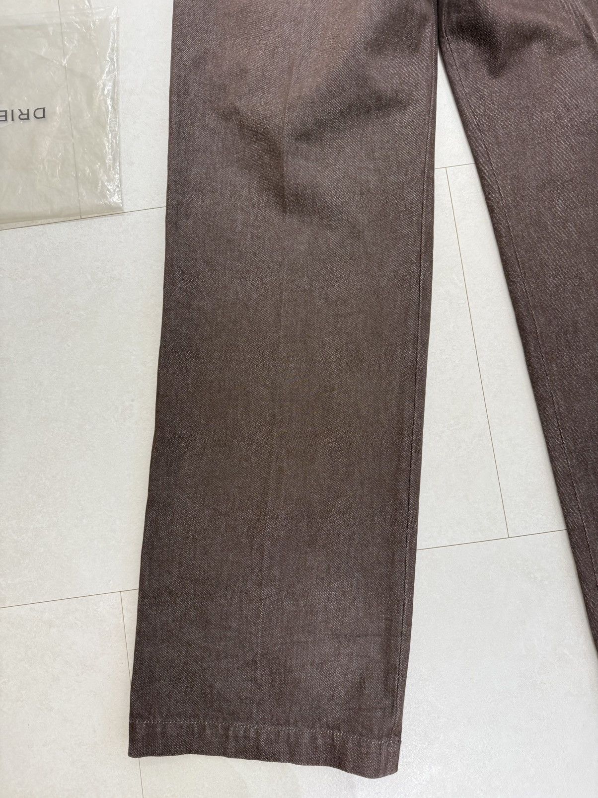 Dries Van Noten Dries Van Noten Pleated Brown Denim Pants Size US 30 / EU 46 - 14 Thumbnail