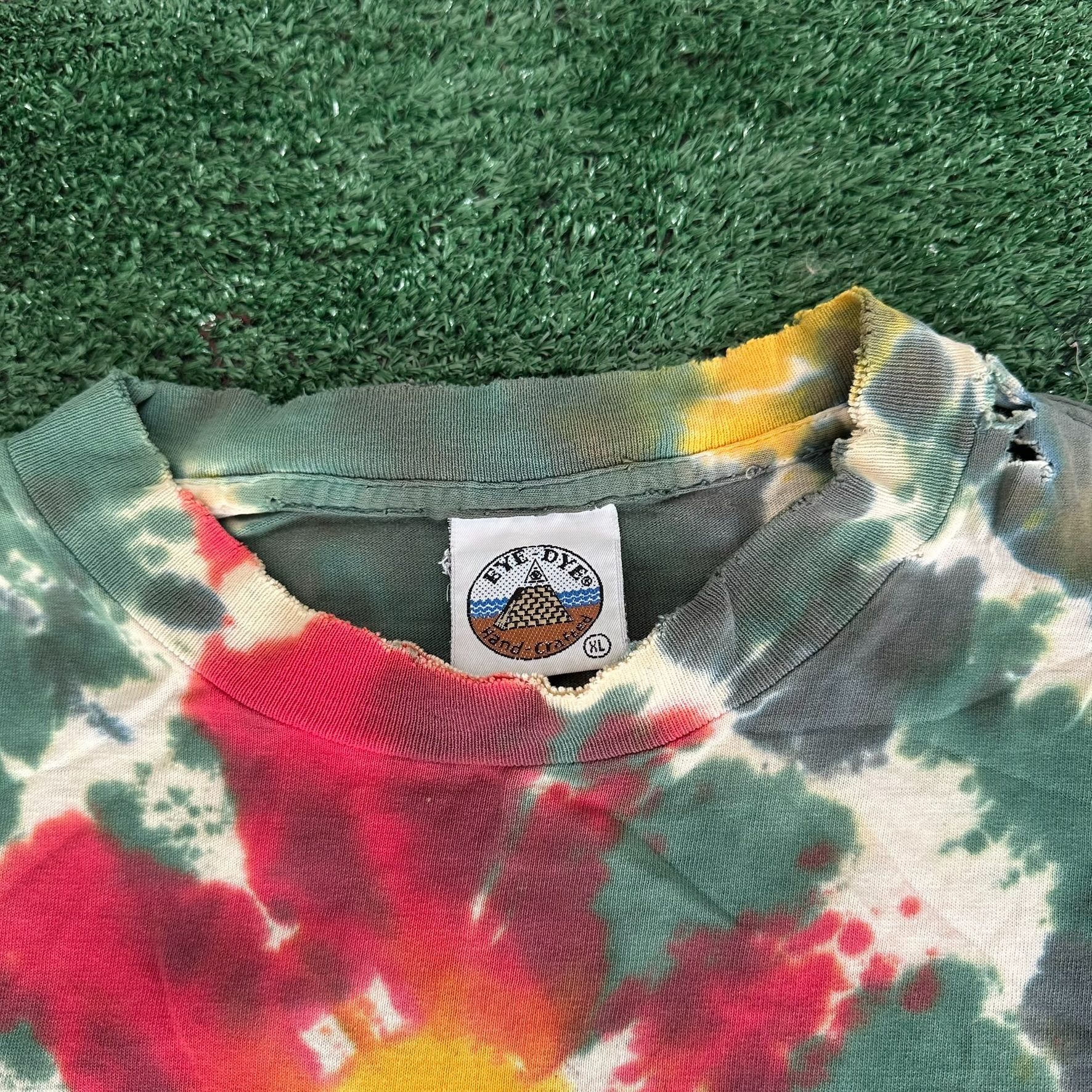 Vintage Vintage 90s Eye-Dye Rasta Frog T-Shirt Tie Dye Festival Skat Size US XL / EU 56 / 4 - 4 Thumbnail
