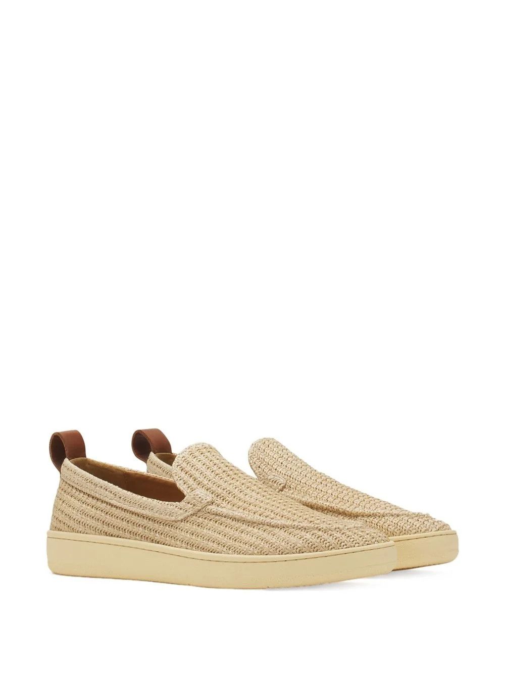 Lanvin os11x0226 Raffia Loafers In Beige Size US 11 / EU 44 - 2 Thumbnail