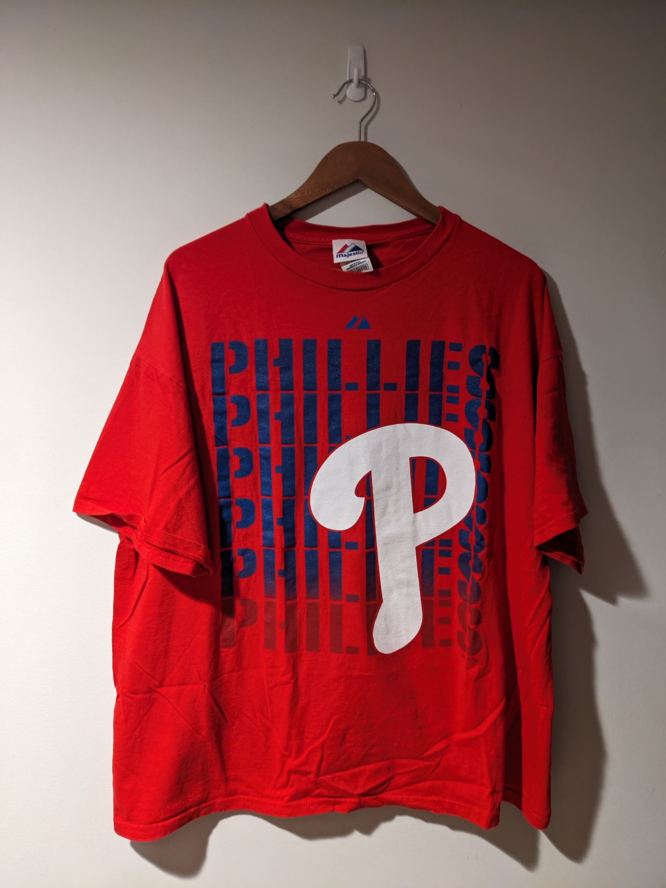 MLB × Vintage Vintage Y2K Phillies MLB Baseball Big Logo XX-Large T-Shirt Size US XXL / EU 58 / 5 - 1 Thumbnail