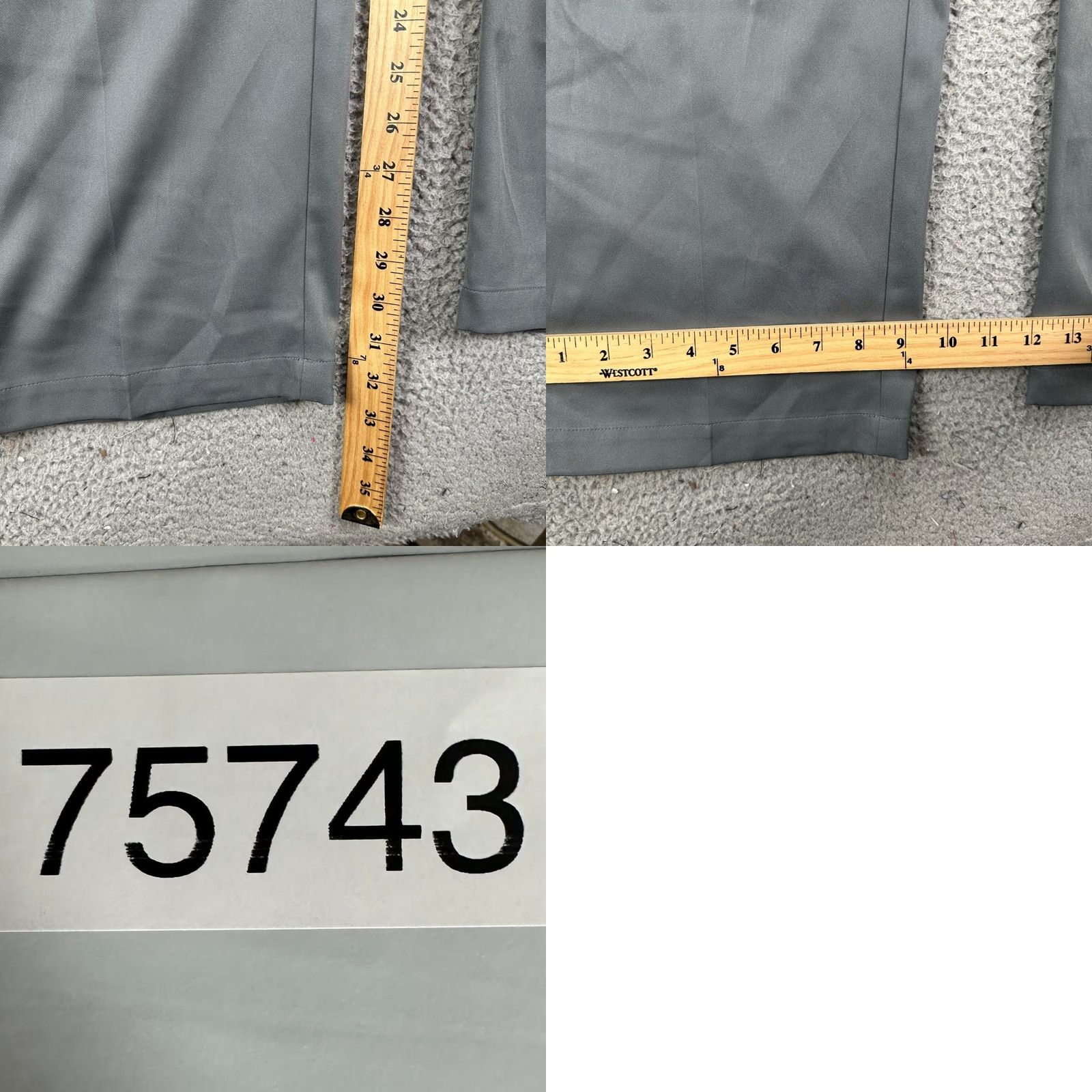 Vintage Snake Eyes Mens Chino Golf Pants 34X32 Gray Flat Front Performance Tech Stretch Pants Men Regular Inseam 32 Size US 34 / EU 50 - 8 Thumbnail