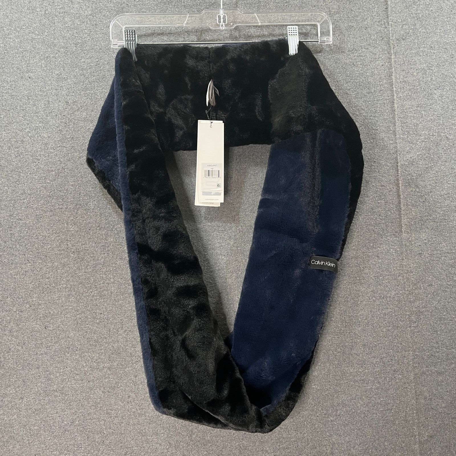 Calvin Klein Calvin Klein Women's Scarves Faux Fur Black and Dark Blue Size ONE SIZE - 1 Thumbnail