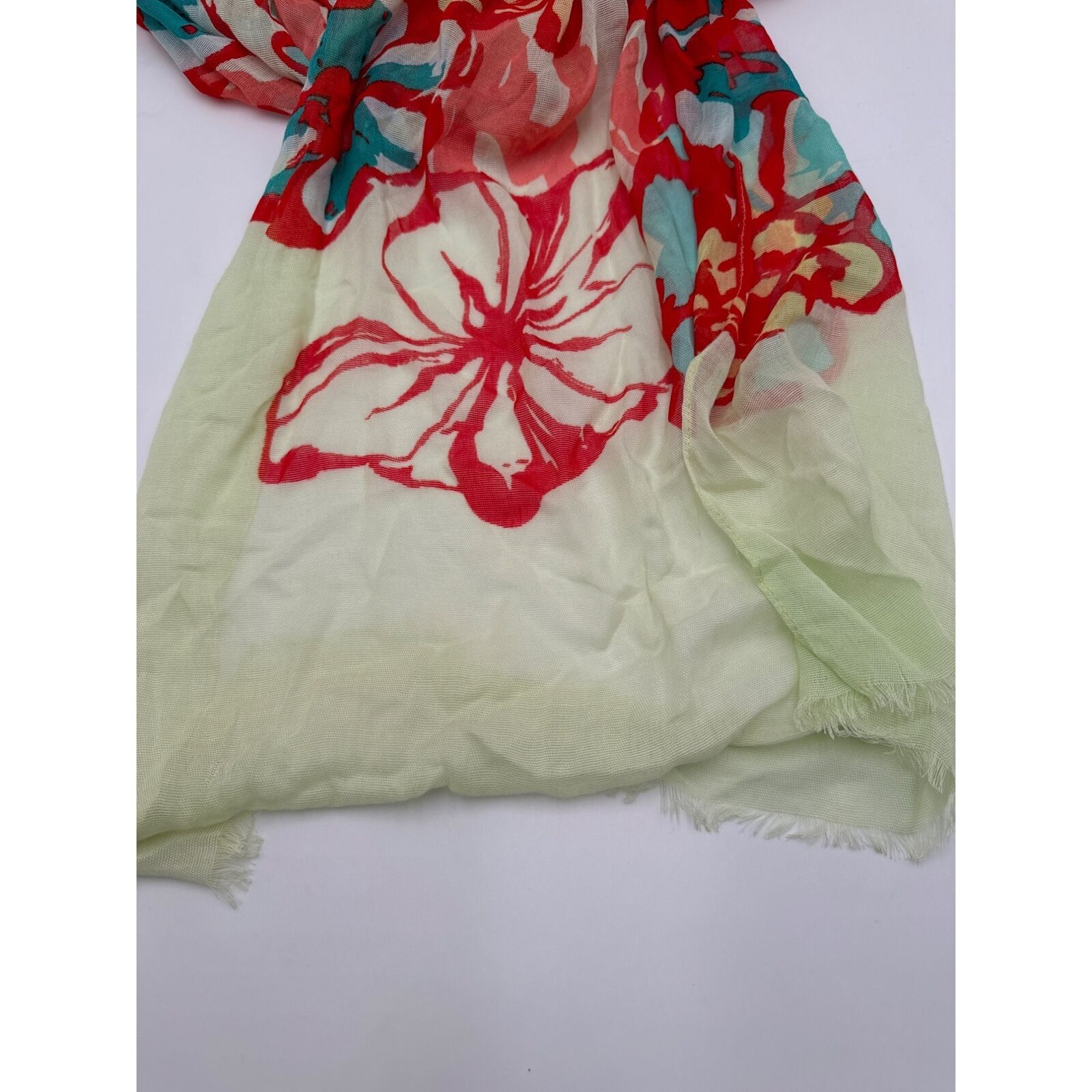 Other Collection eighteen soft fringe Scarf Colorful Floral Size ONE SIZE - 3 Thumbnail