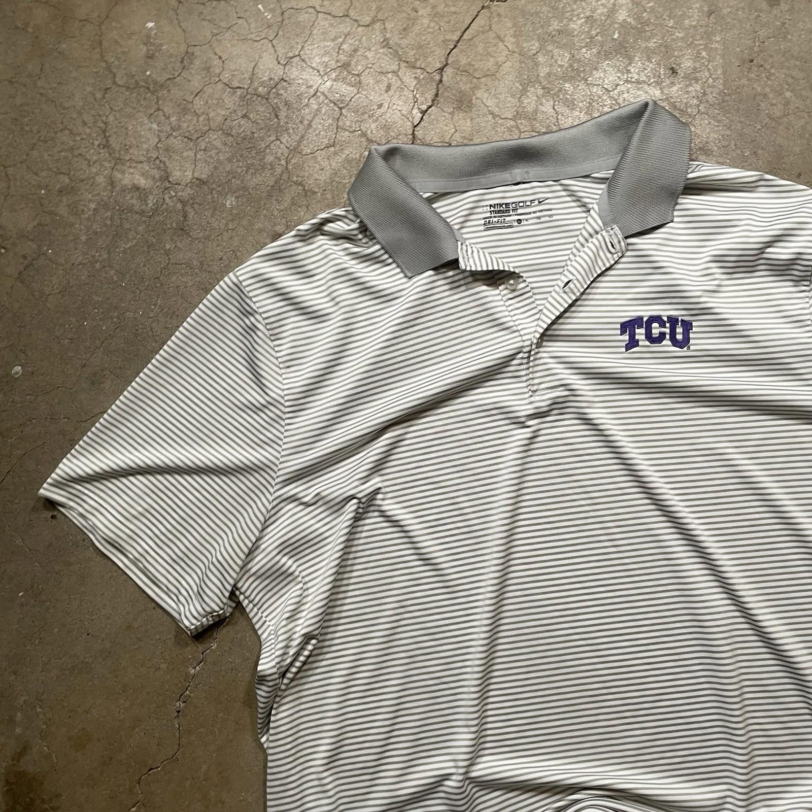 Nike Men's Nike TCU Horned Frogs Short Sleeve Polo Shirt Sz XL Size ONE SIZE - 3 Thumbnail