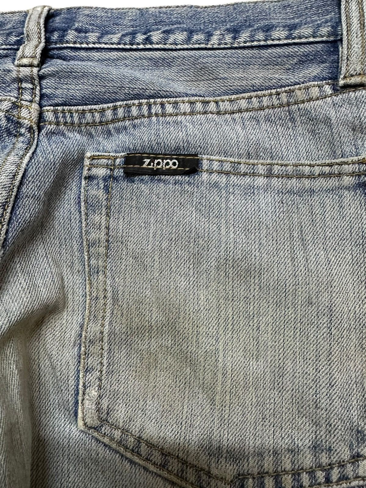 Zippo Vintage Zippo Faded Ripped Distressed Denim Size US 30 / EU 46 - 8 Thumbnail
