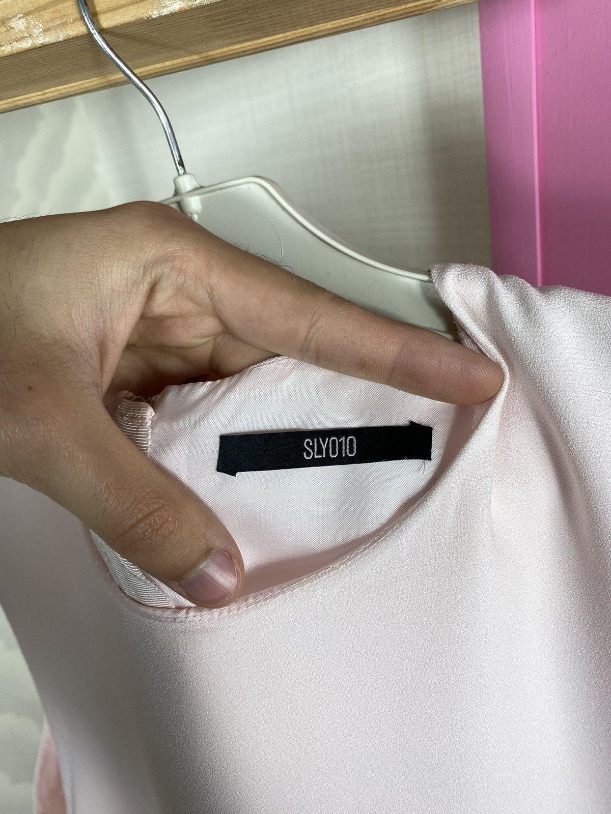 Designer Sly 010 Blouse Top Pink Size S / US 4 / IT 40 - 7 Thumbnail