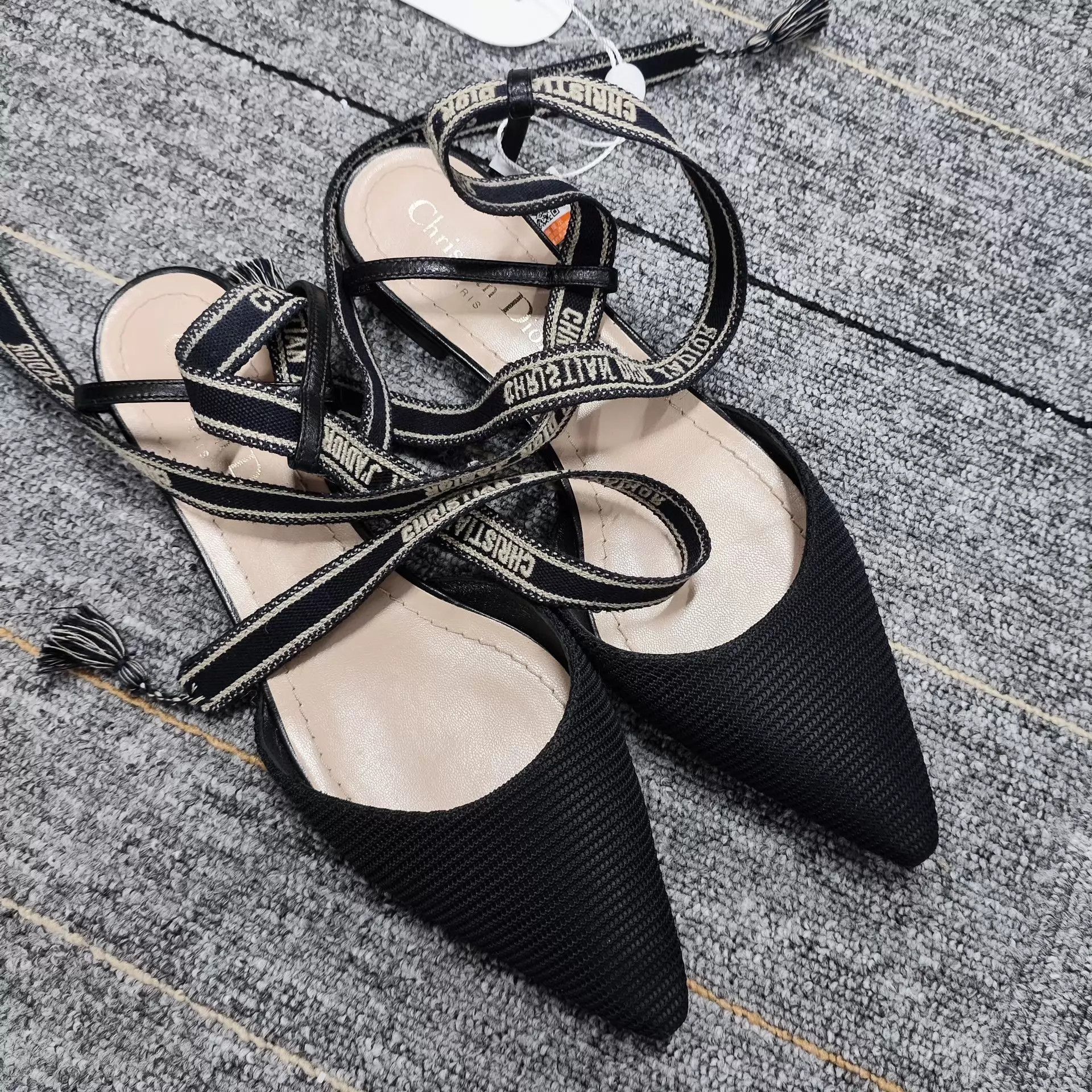 Dior Dior Black Minimalist Women's Flats Size US 5.5 / IT 35.5 - 1 Thumbnail