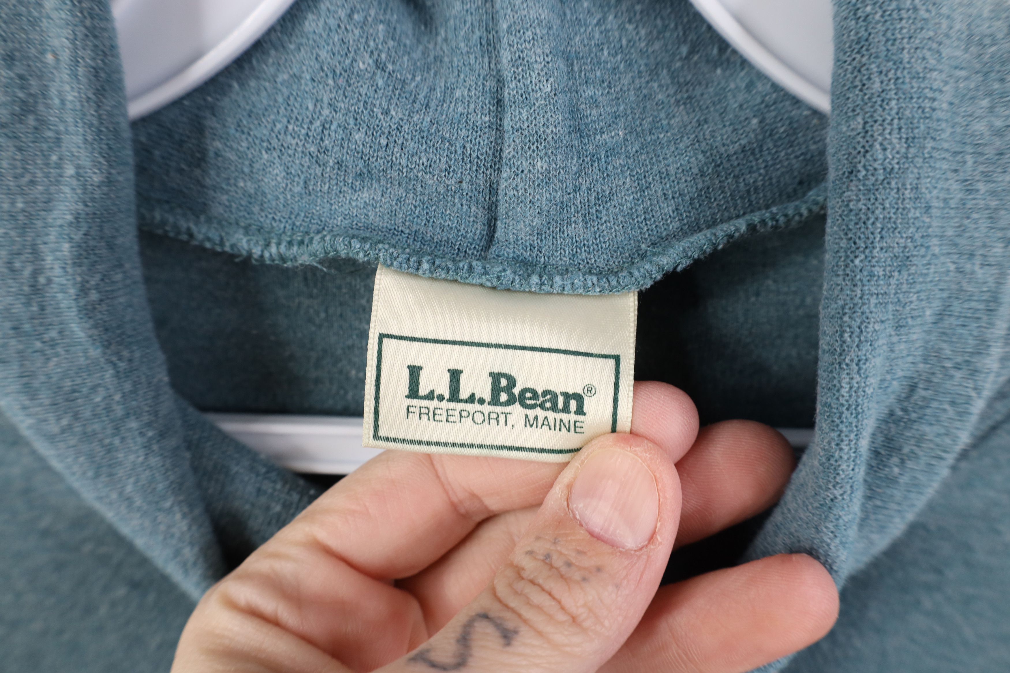 L.L. Bean Vintage 90s LL Bean Blank Long Sleeve Turtleneck T-Shirt USA Size US L / EU 52-54 / 3 - 7 Thumbnail