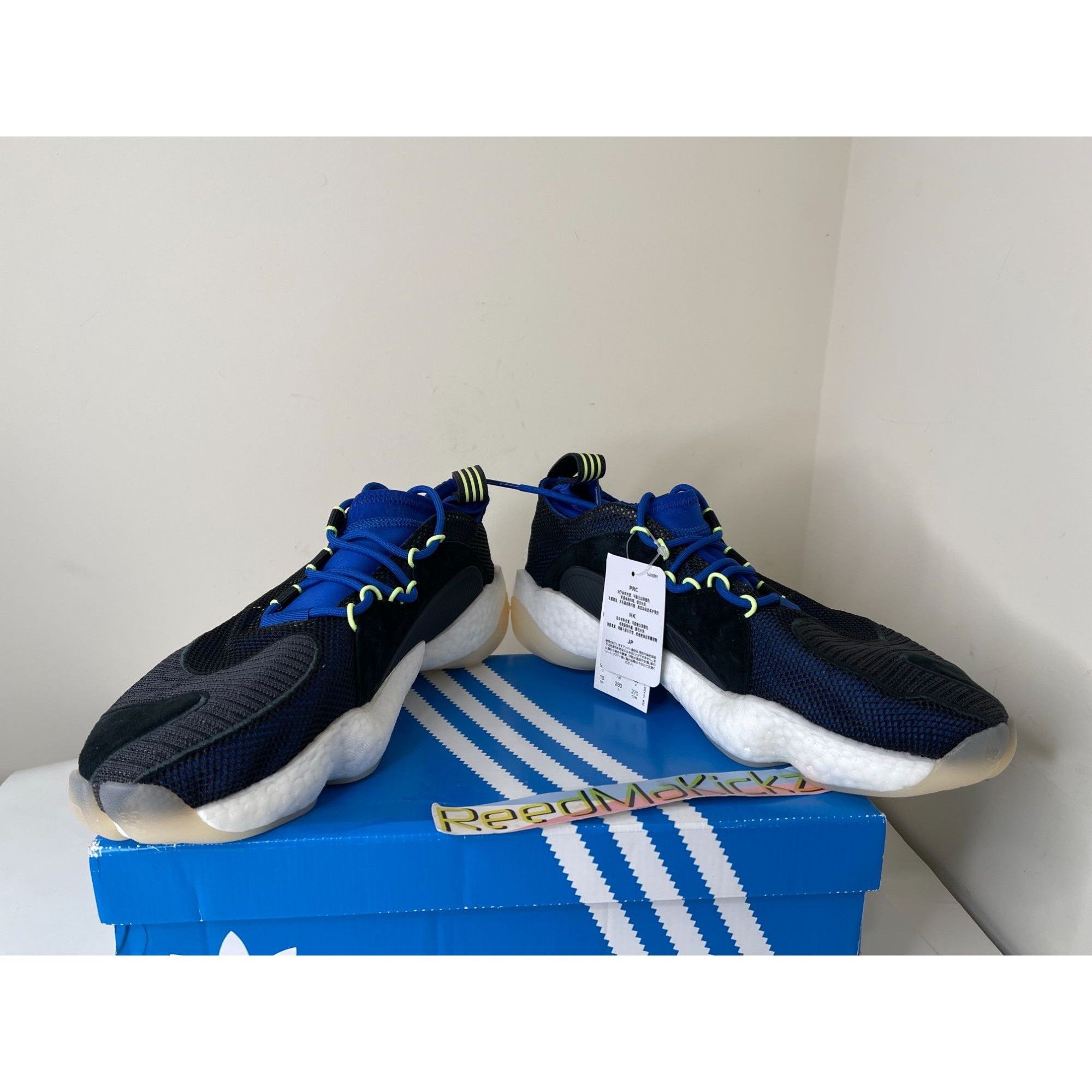 Adidas Adidas Crazy BYW II White Black Blue Mens 10us Size US 10 / EU 43 - 3 Thumbnail