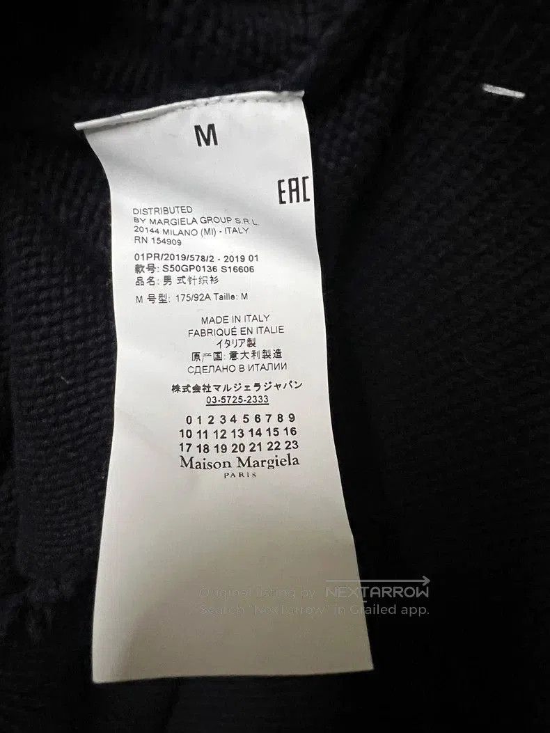 Maison Margiela Maison Margiela Men's Destroyed Crewneck Sweatshirt. Size US M / EU 48-50 / 2 - 8 Thumbnail