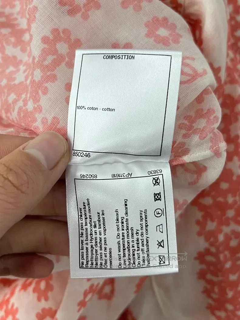 Chanel Pink Daisy Print Skirt.