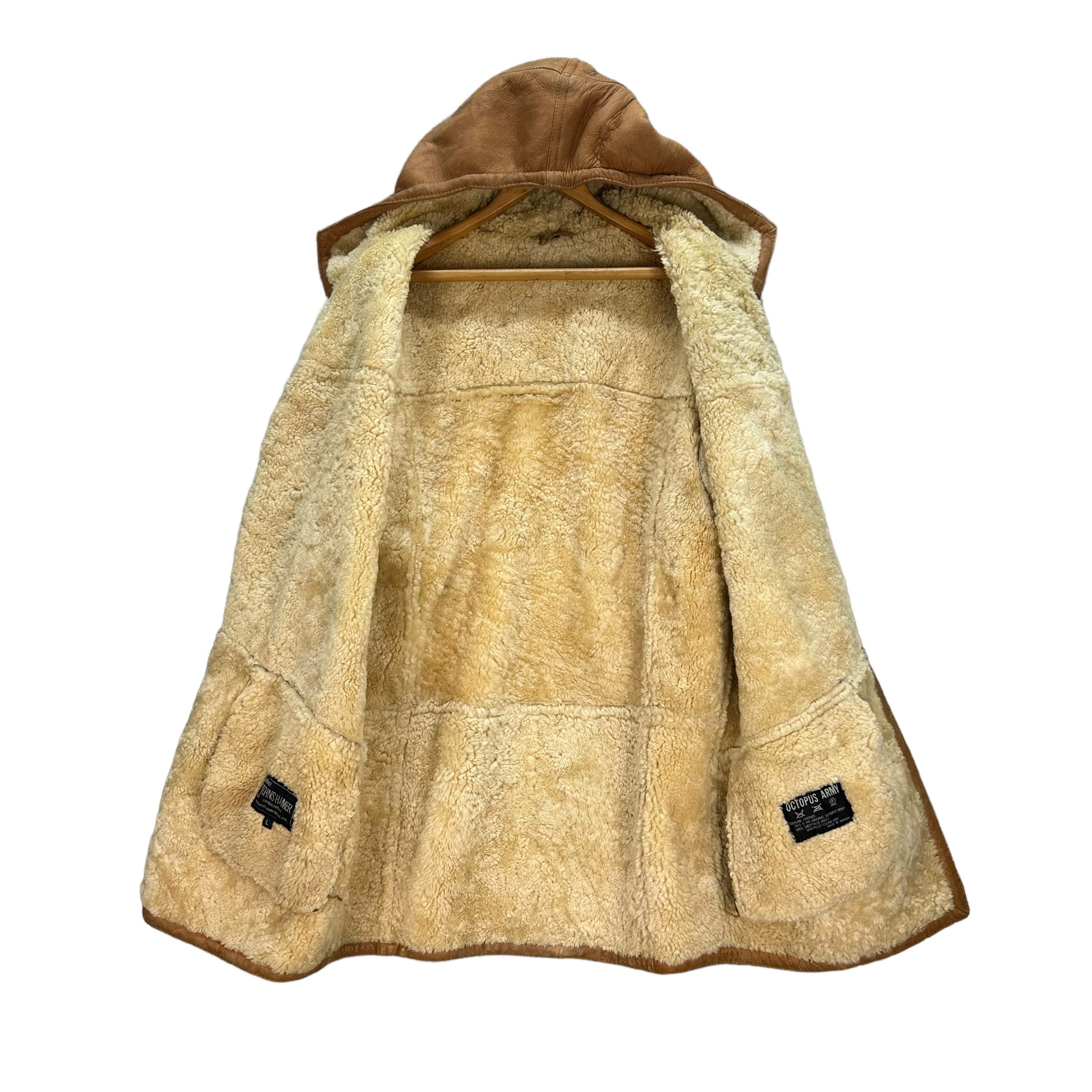 Octopus JOHNS HAMER BY OCTOPUS ARMY SHEEPSKIN JACKET #7812-178 Size US L / EU 52-54 / 3 - 6 Thumbnail