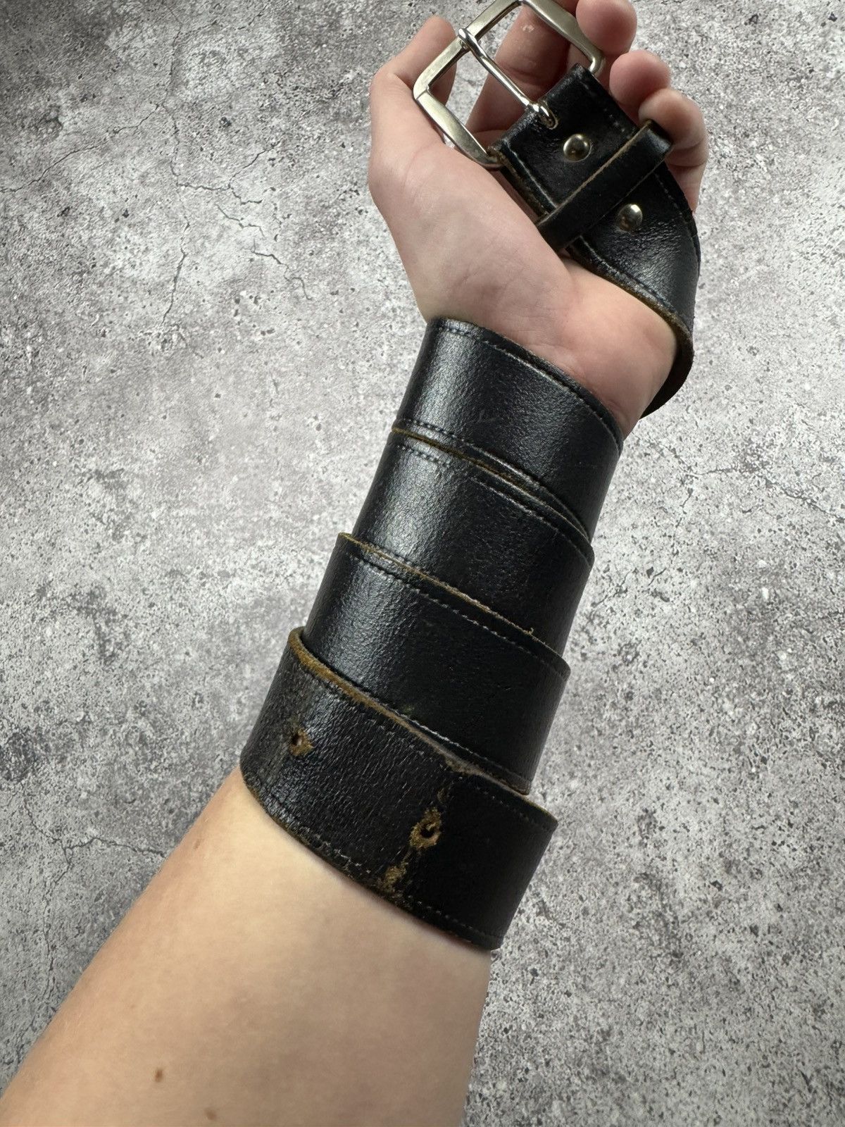 Japanese Brand 00’s NUMBER NINE STYLE WESTERN LEATHER RARE Y2K BELT VINTAGE Size ONE SIZE - 2 Thumbnail