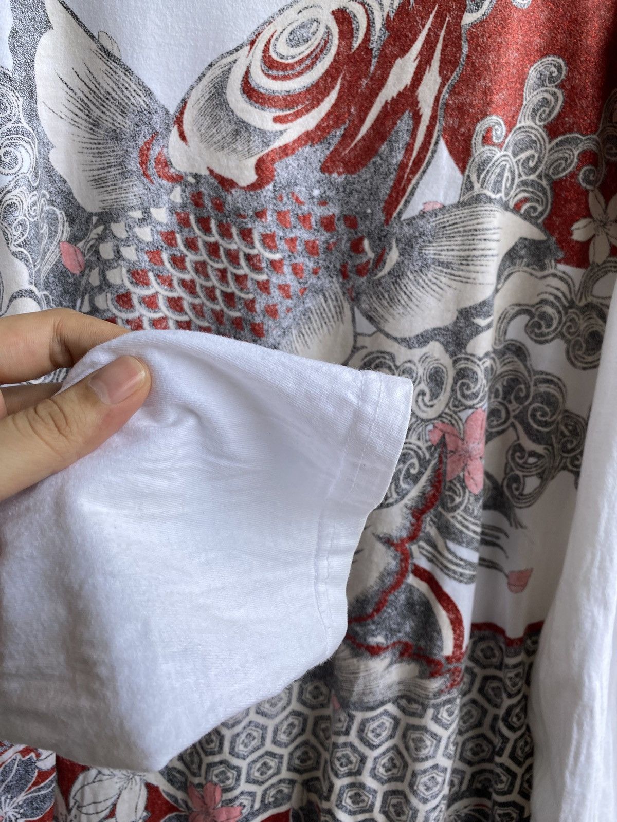 Japanese Brand × Vintage Vintage Japanase Koi Fish Long Sleeve Tshirt Size US XL / EU 56 / 4 - 5 Thumbnail